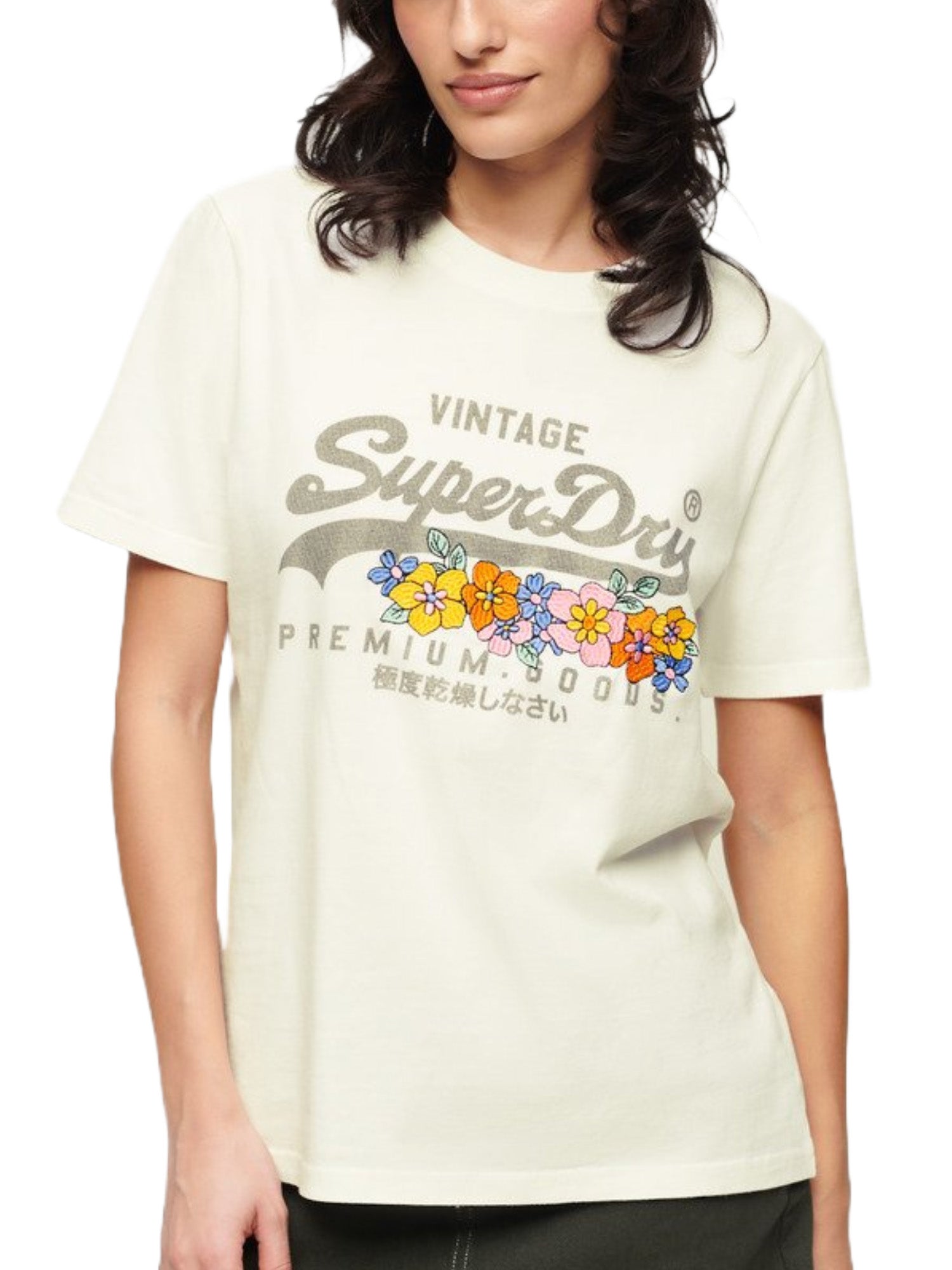 T-shirt Avorio Superdry