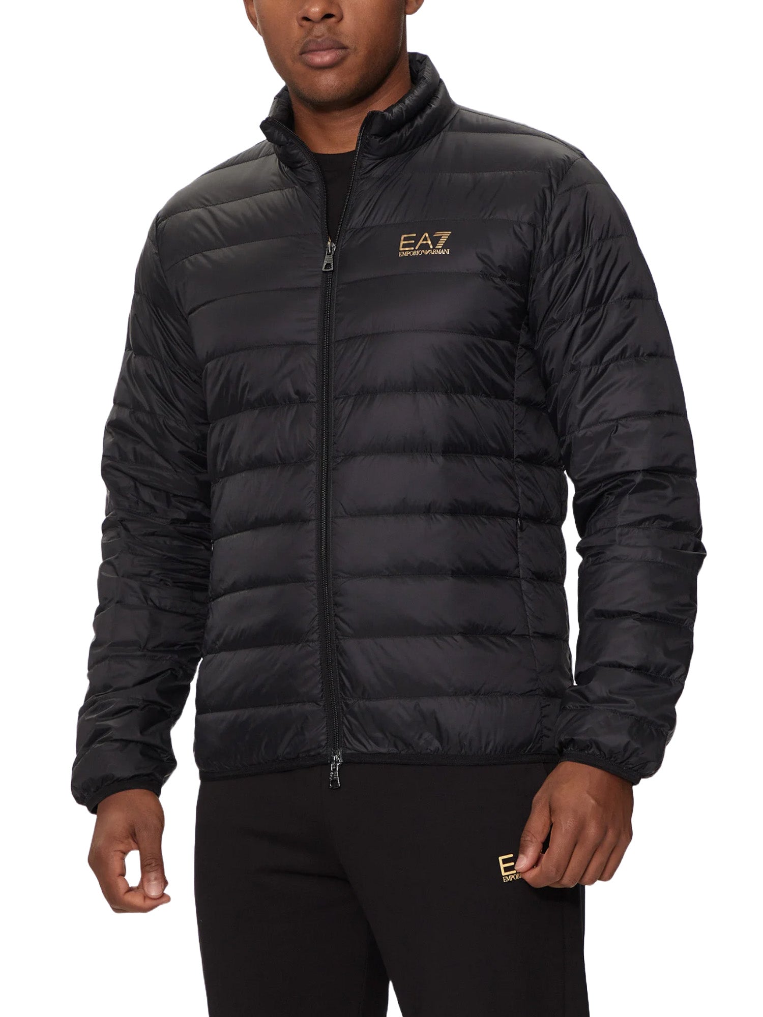 Piumini Nero Ea7 Emporio Armani