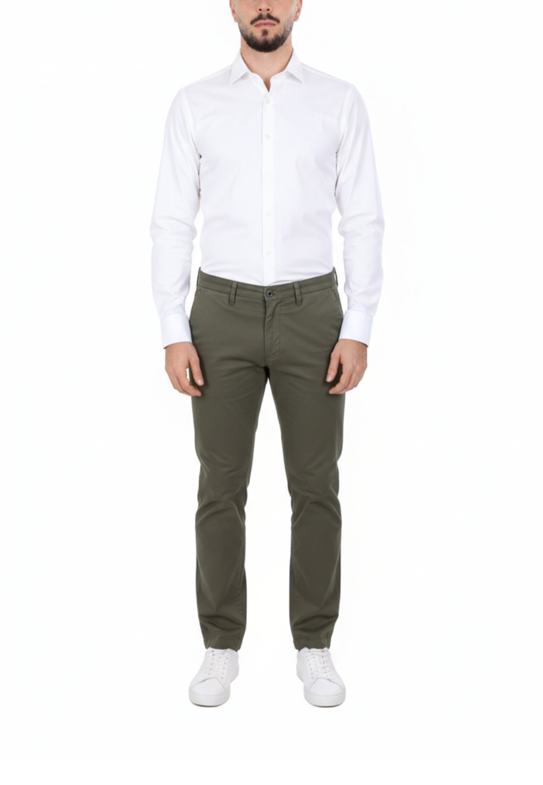 Pantaloni Verde Scuro Borgoni Milano