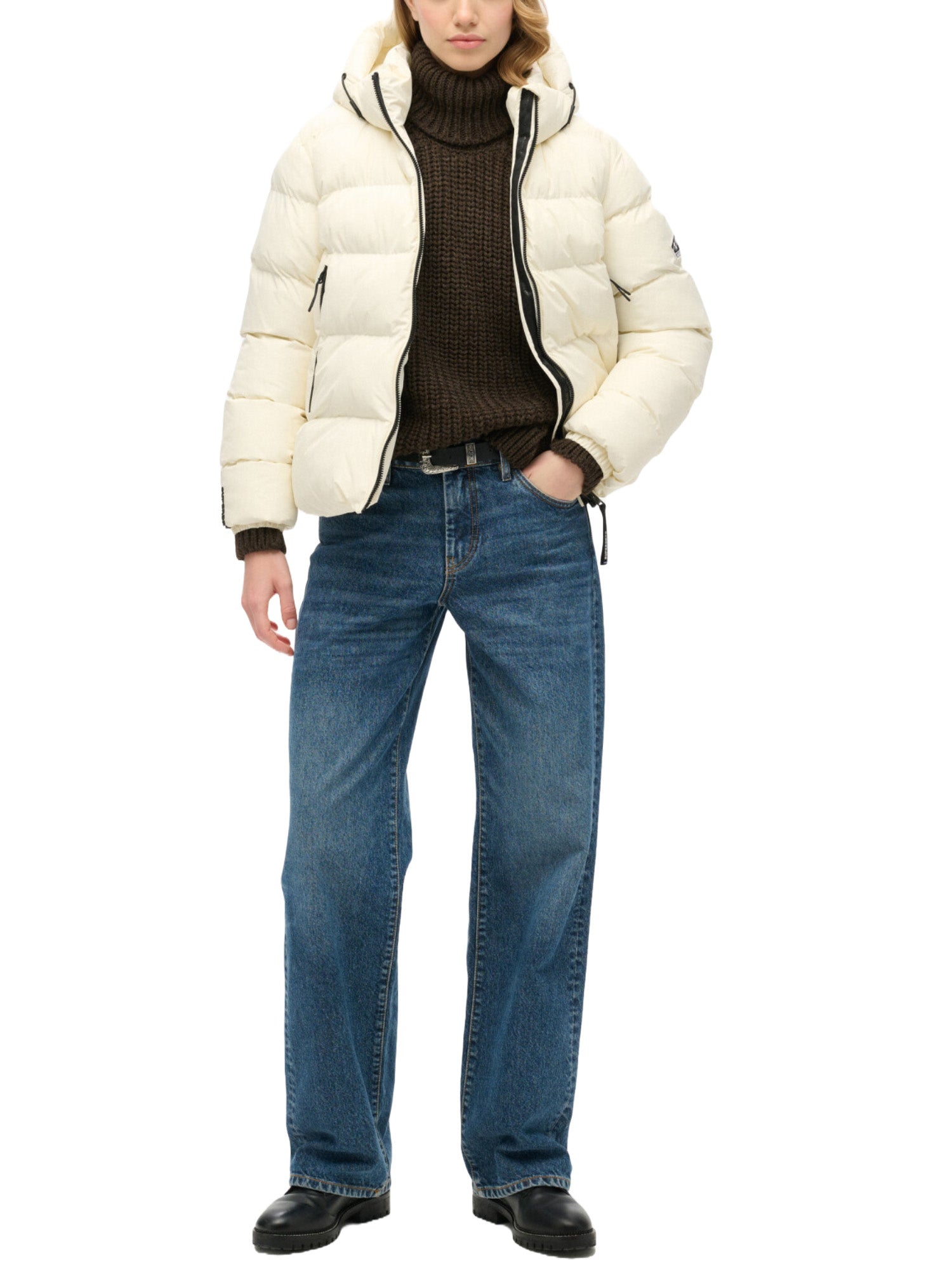 Piumini Avorio Superdry