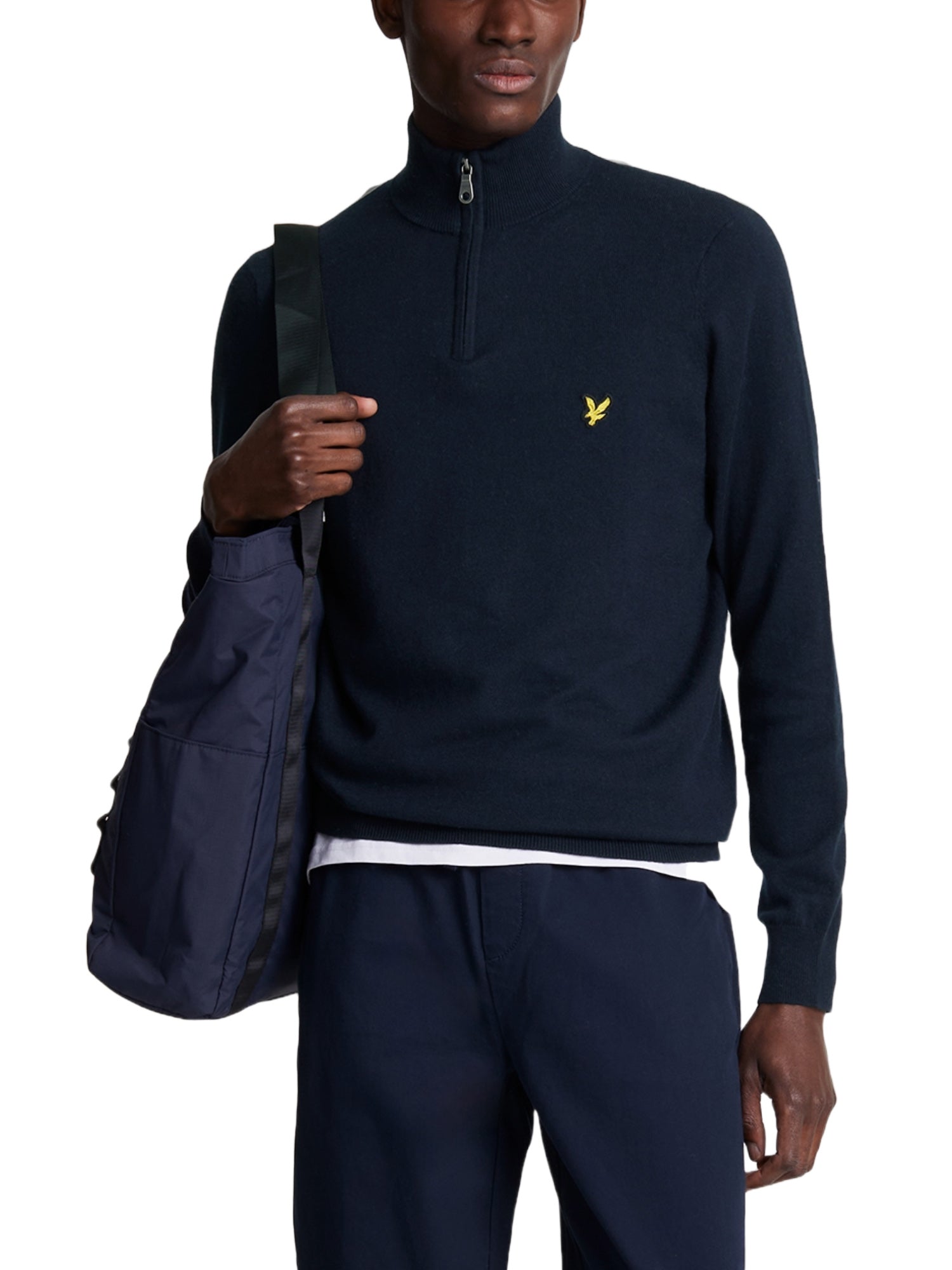 Maglia a collo alto Blu Lyle & Scott