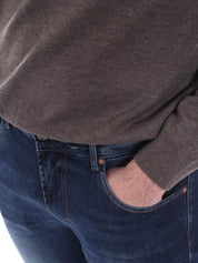 Jeans Blu Scuro Borgoni Milano