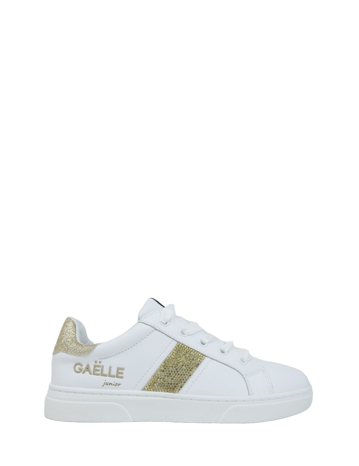 Sneakers Bianco Oro Gaelle Paris
