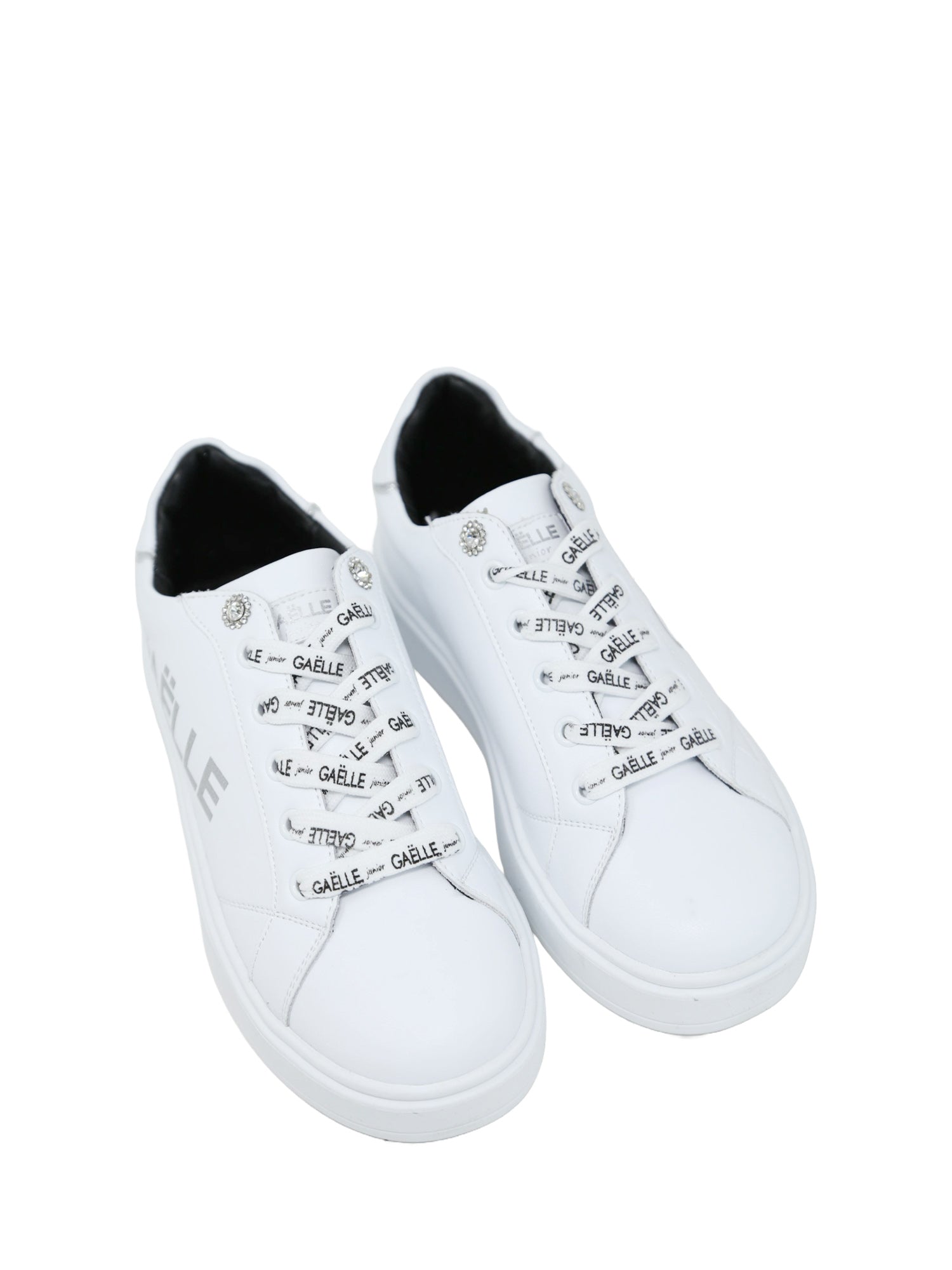 Sneakers Bianco Argento Gaelle Paris