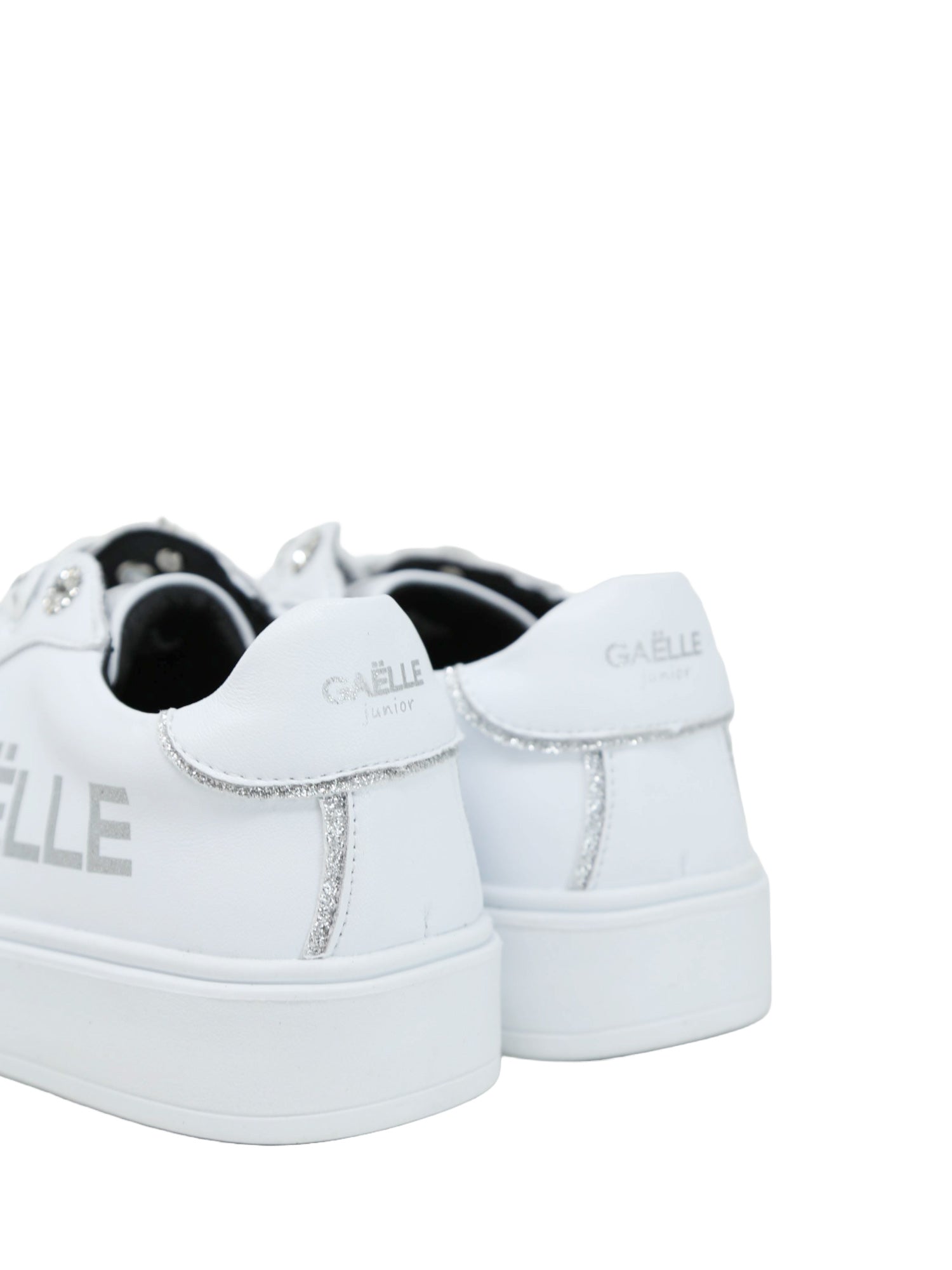 Sneakers Bianco Argento Gaelle Paris