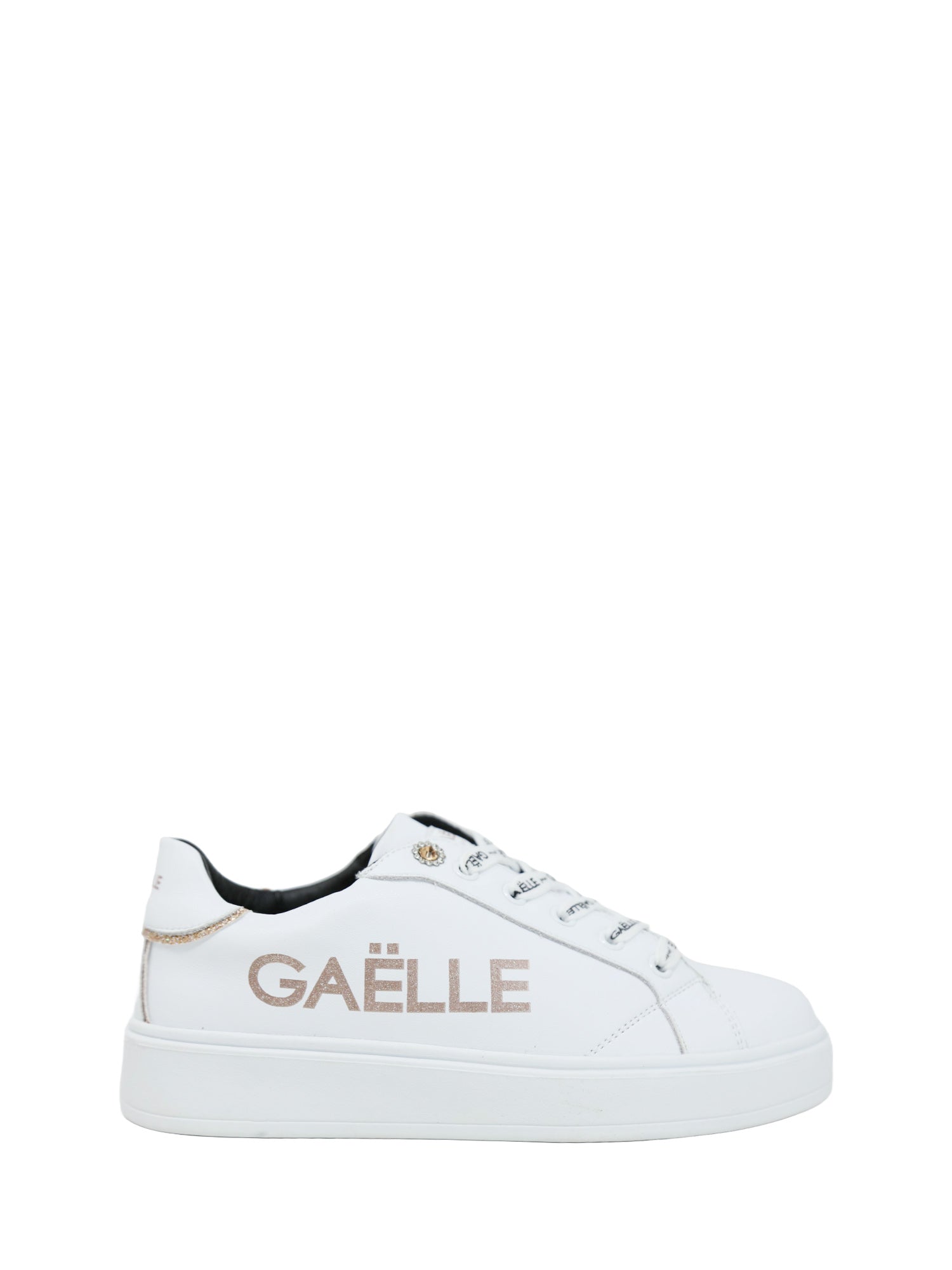 Sneakers Bianco Oro Gaelle Paris