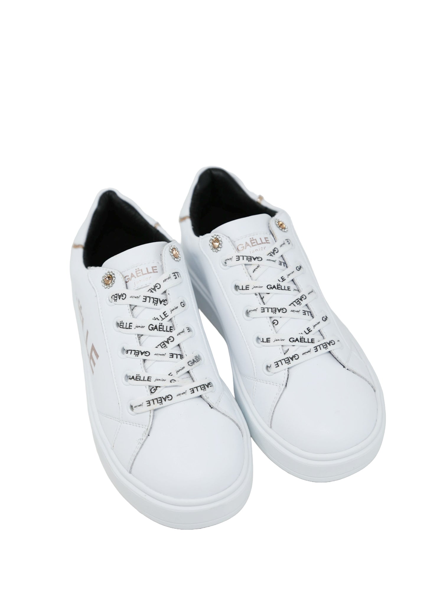 Sneakers Bianco Oro Gaelle Paris