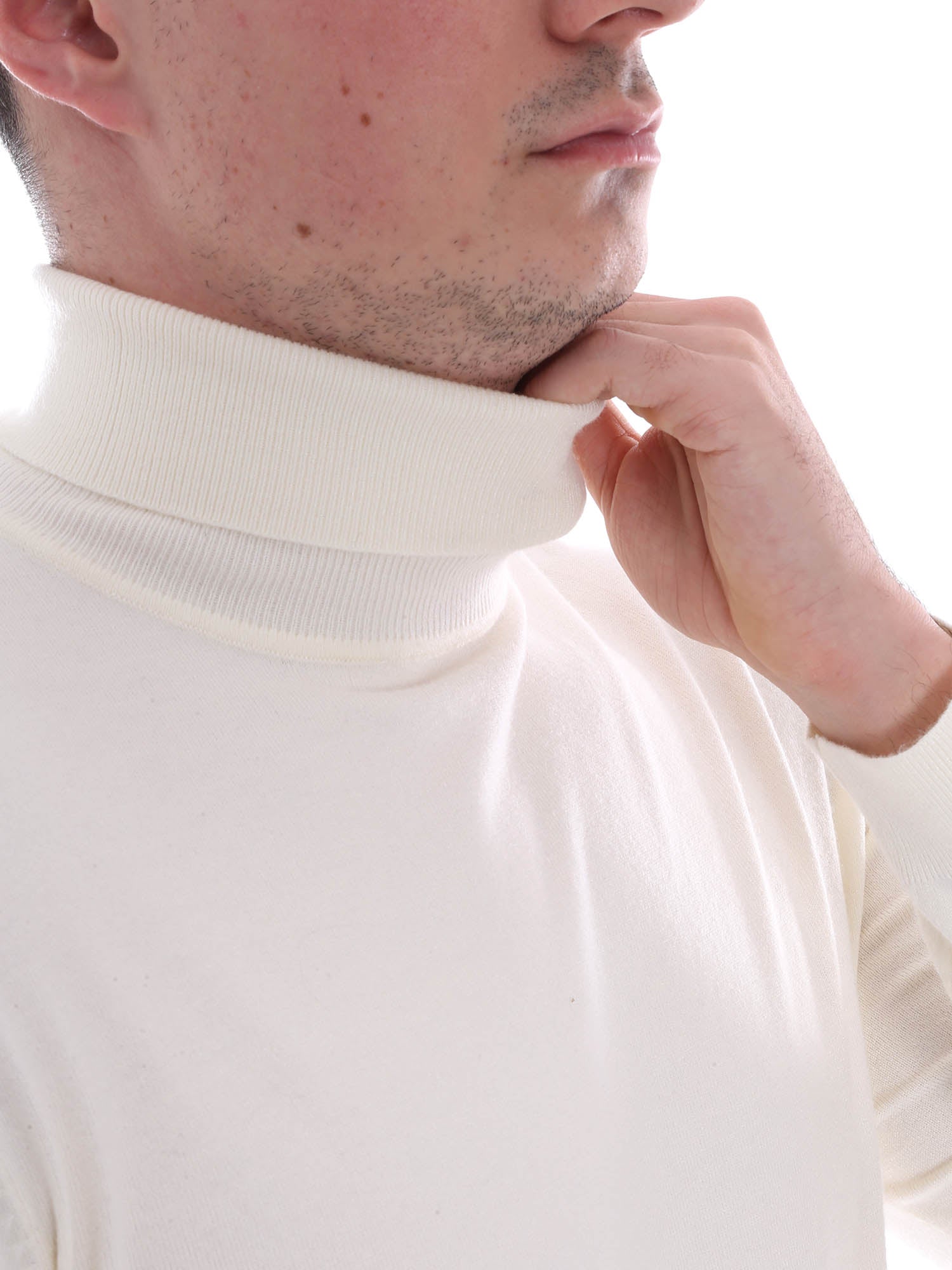 Maglie a collo alto Avorio Borgoni Milano