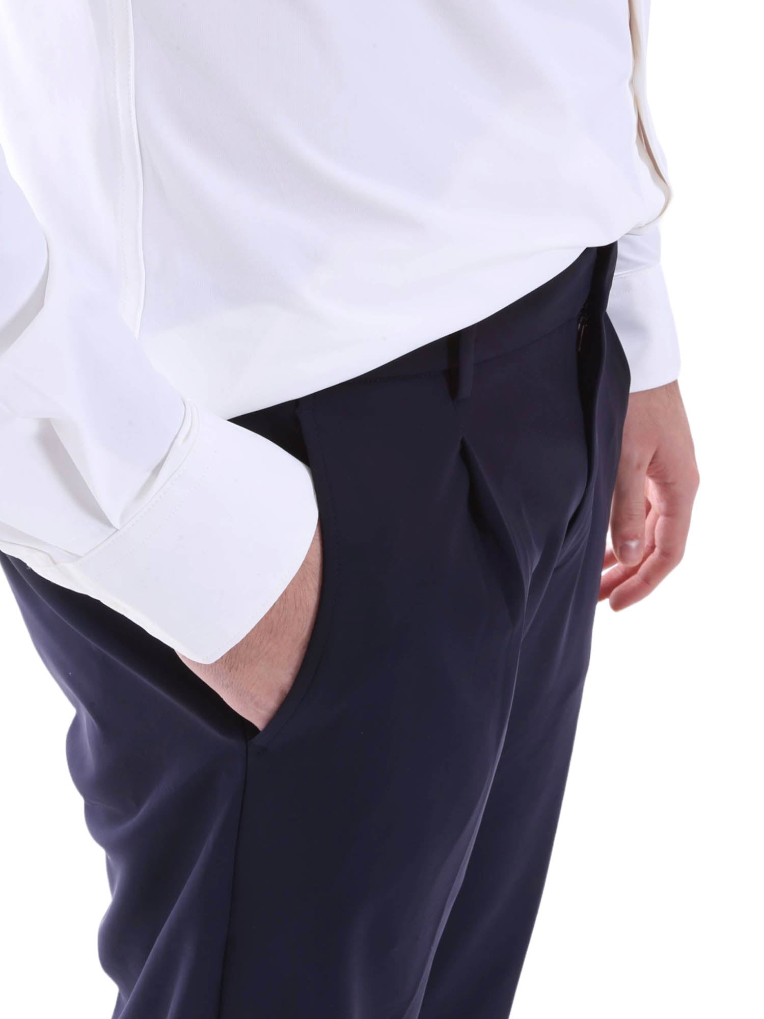 Pantaloni Blu Borgoni Milano