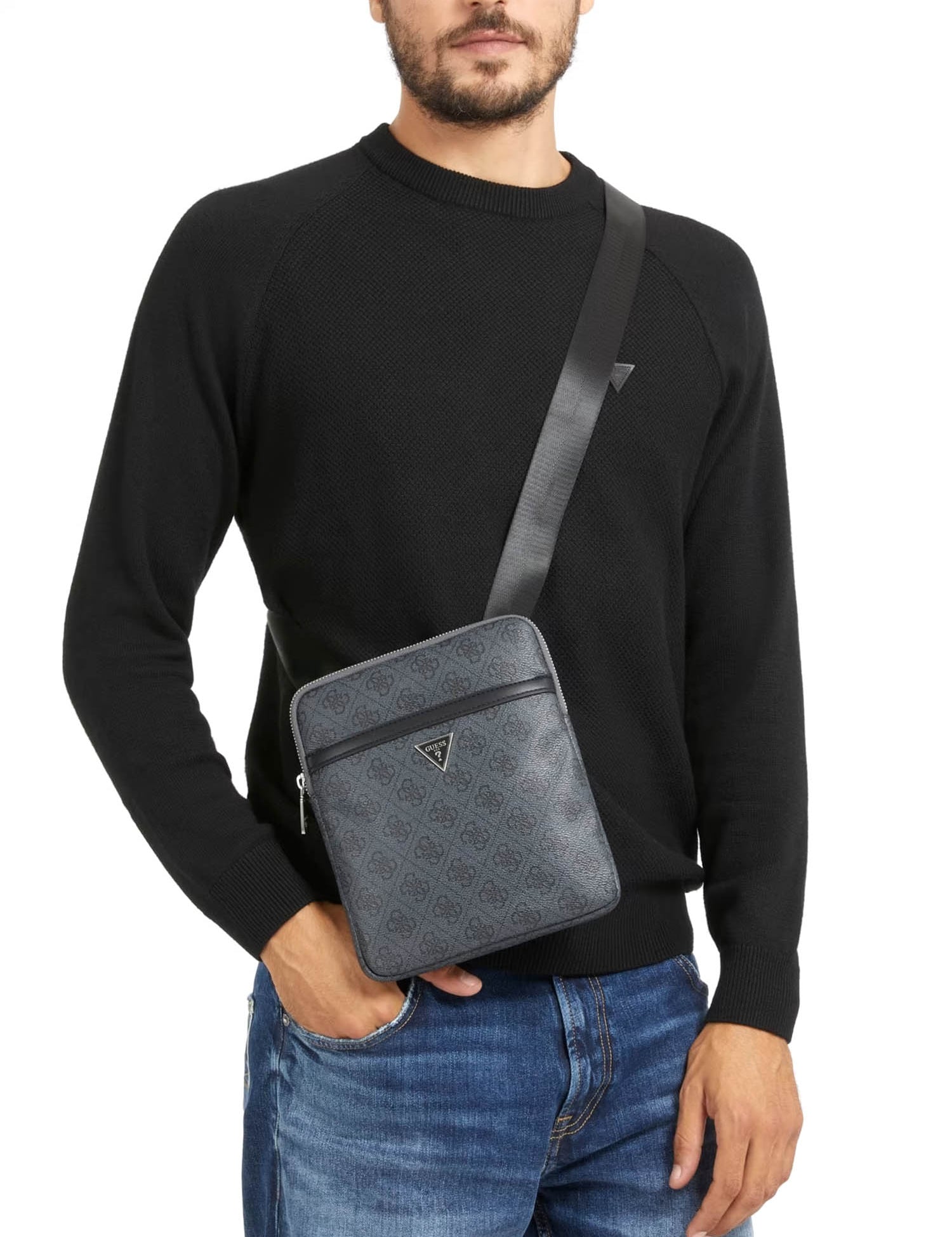 Tracolla Grigio Guess