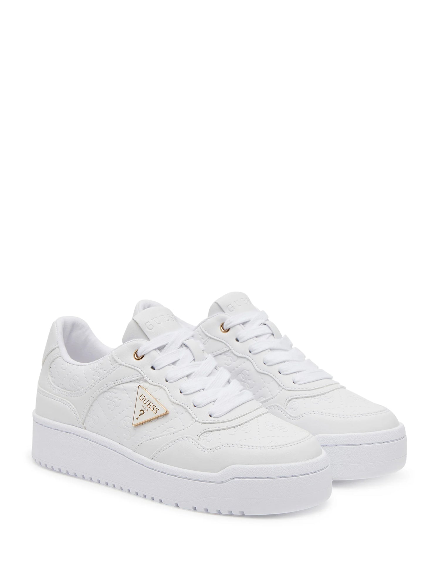 Sneakers Bianco Oro Guess