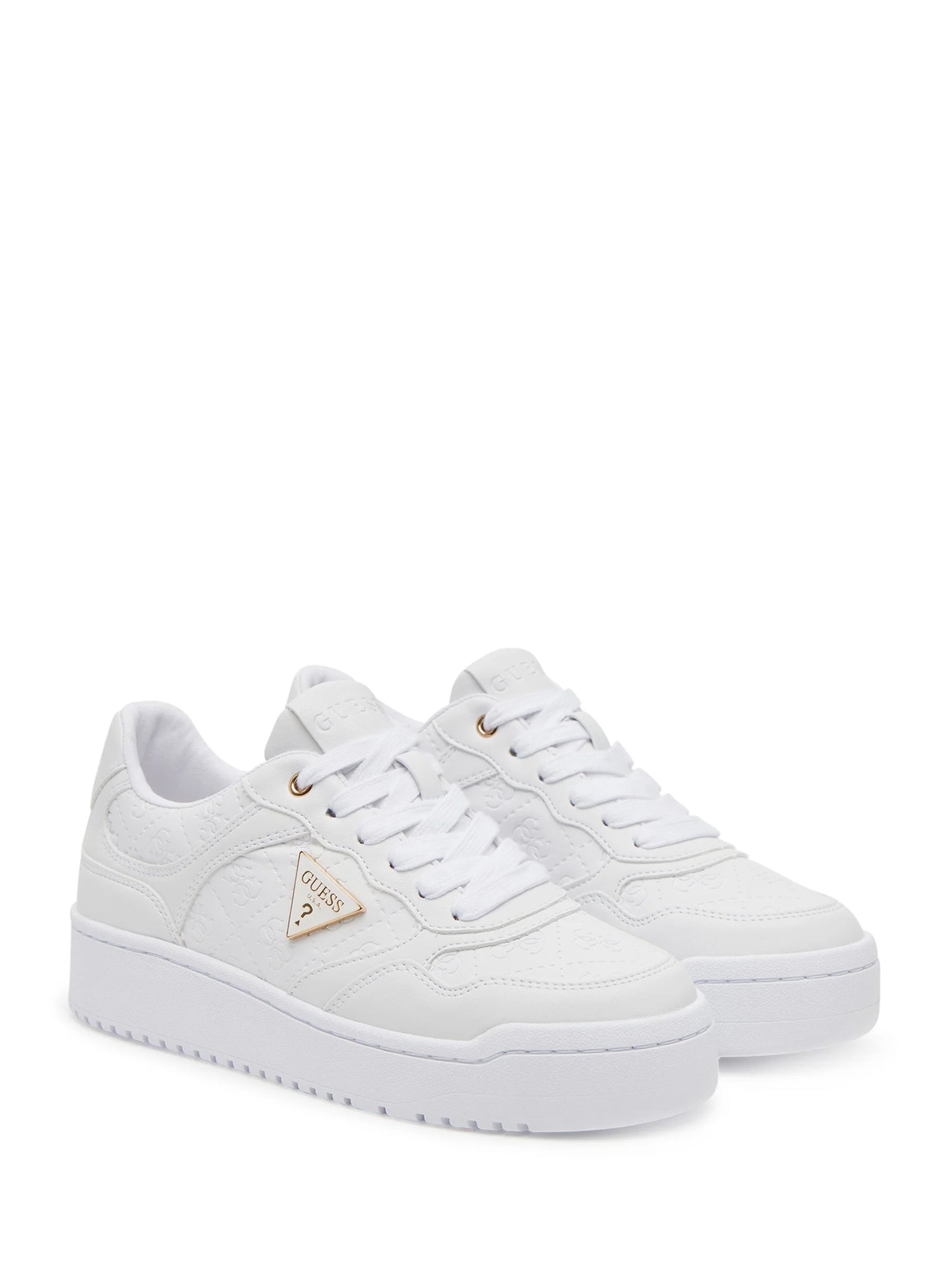 Sneakers Bianco Oro Guess