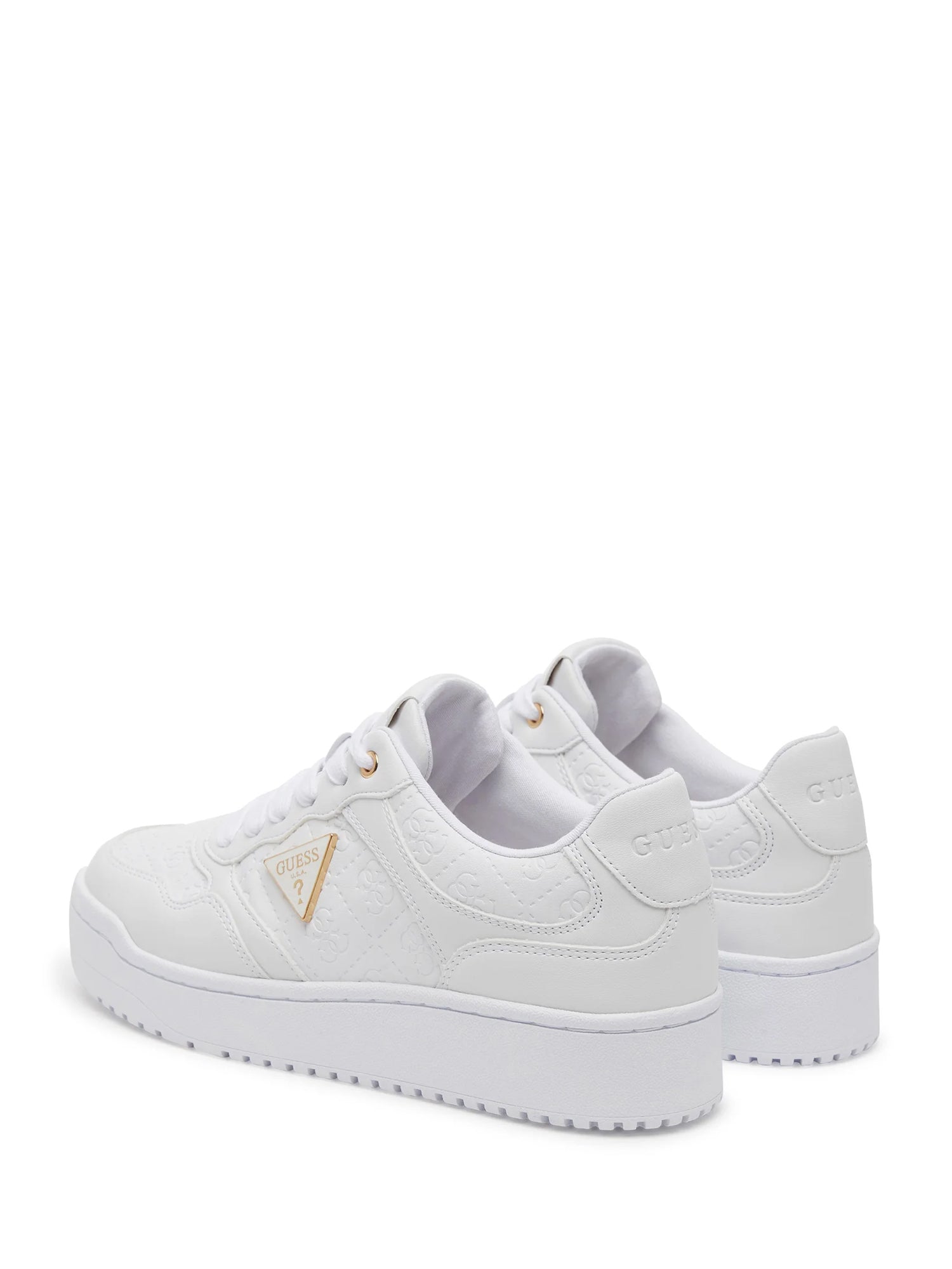 Sneakers Bianco Oro Guess