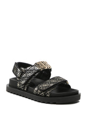 Sandali con strappi Nero Guess