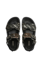 Sandali con strappi Nero Guess