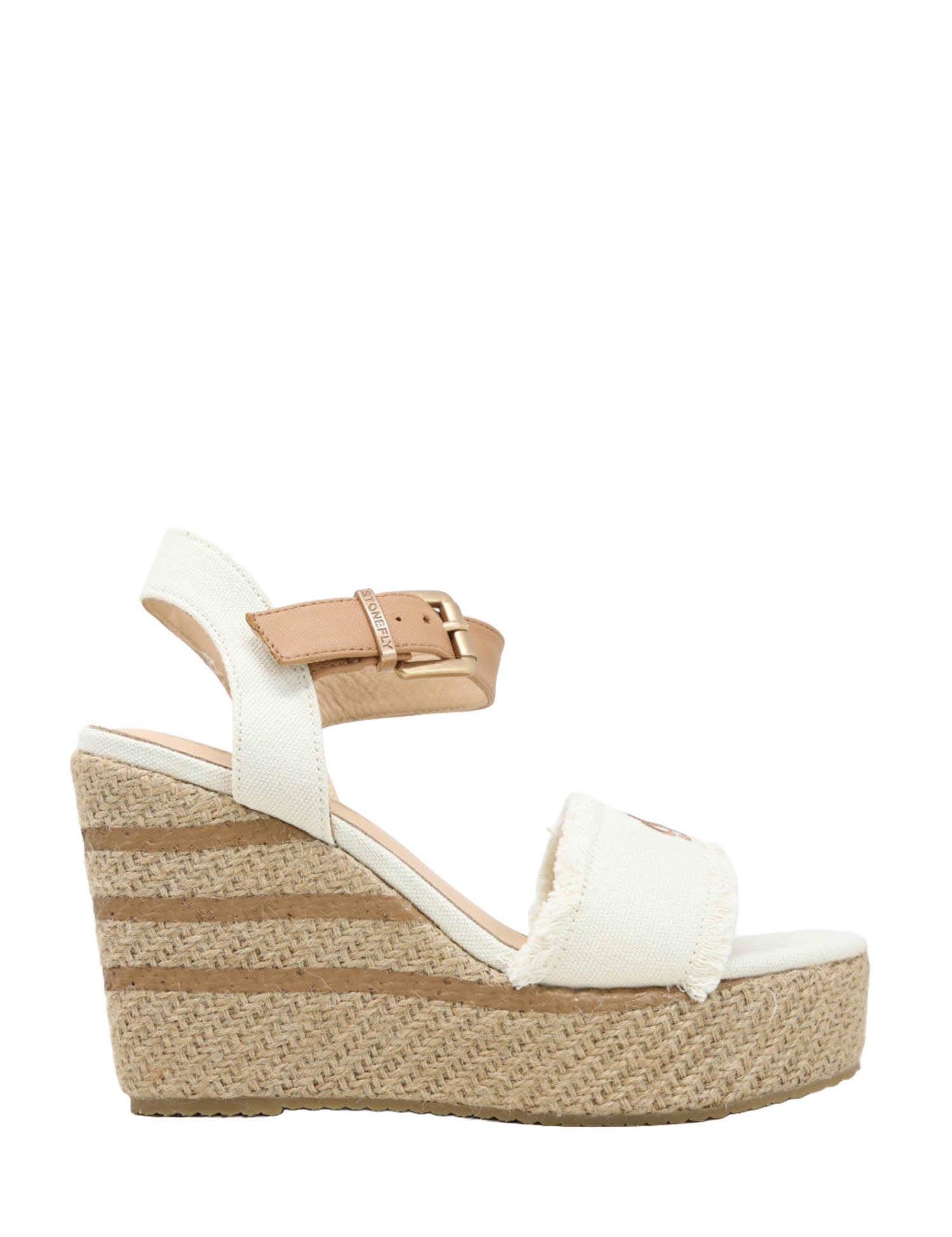 Sandali zeppa Avorio Stonefly