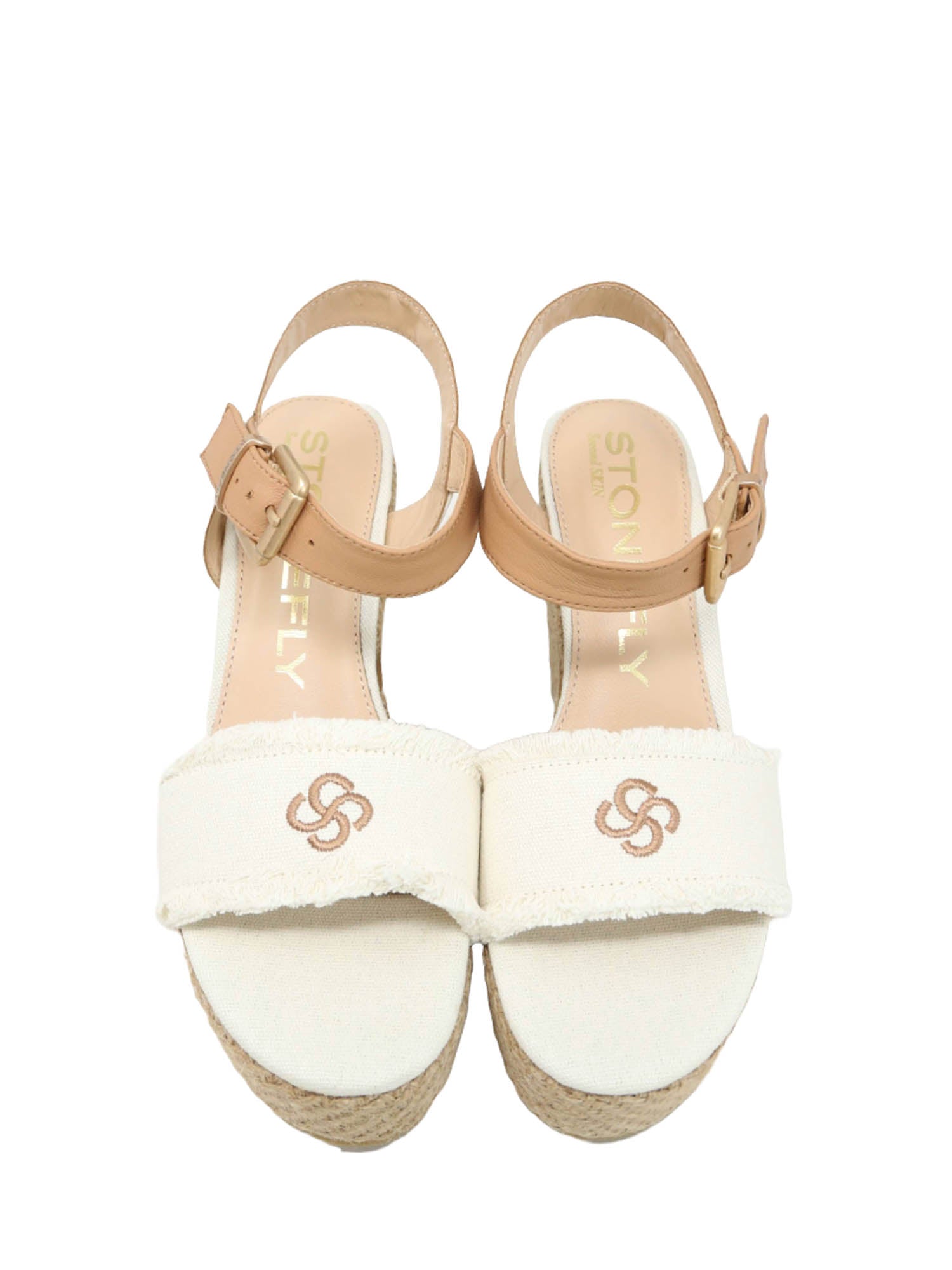 Sandali zeppa Avorio Stonefly