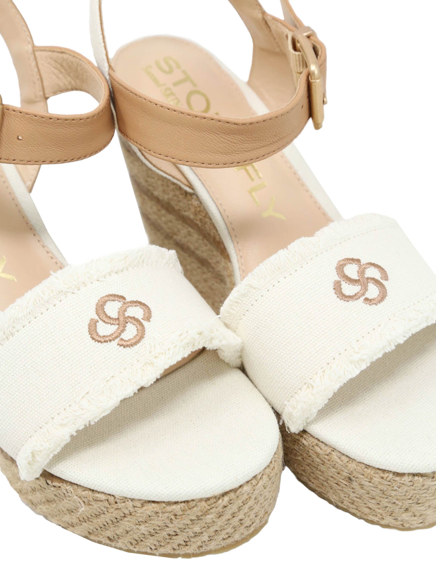 Sandali zeppa Avorio Stonefly