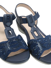 Sandali zeppa Blu Stonefly