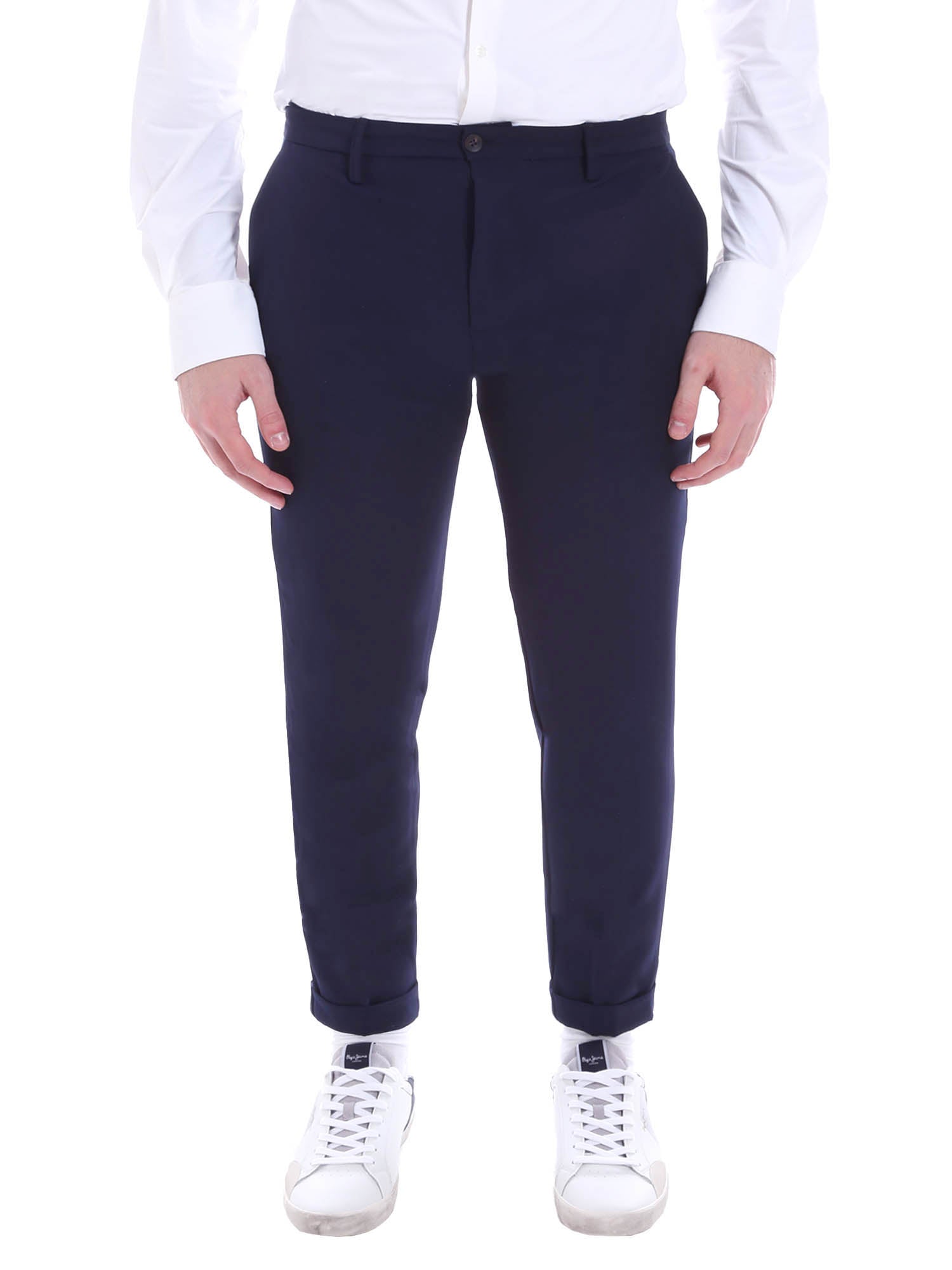 Pantaloni Blu Borgoni Milano