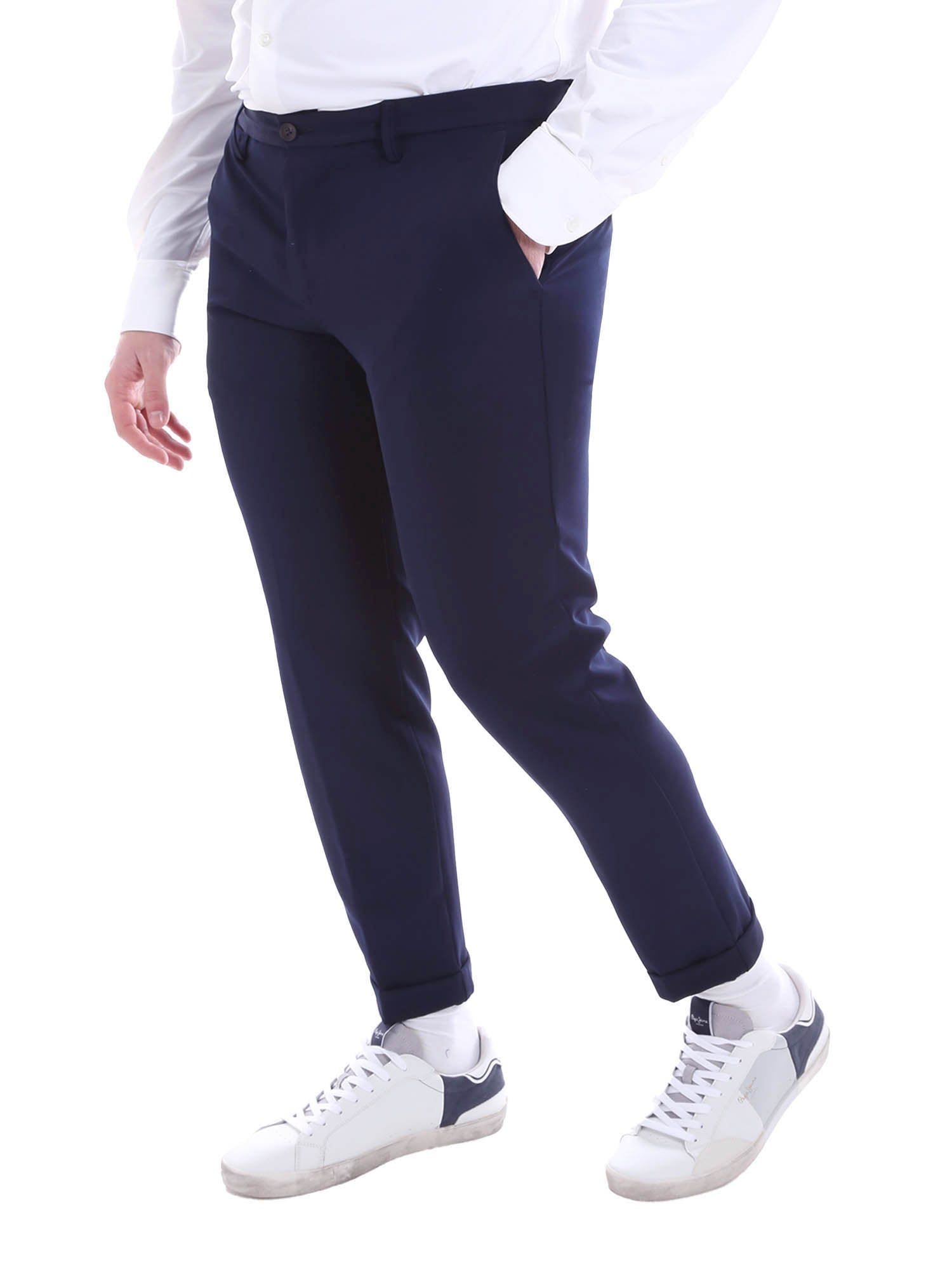 Pantaloni Blu Borgoni Milano