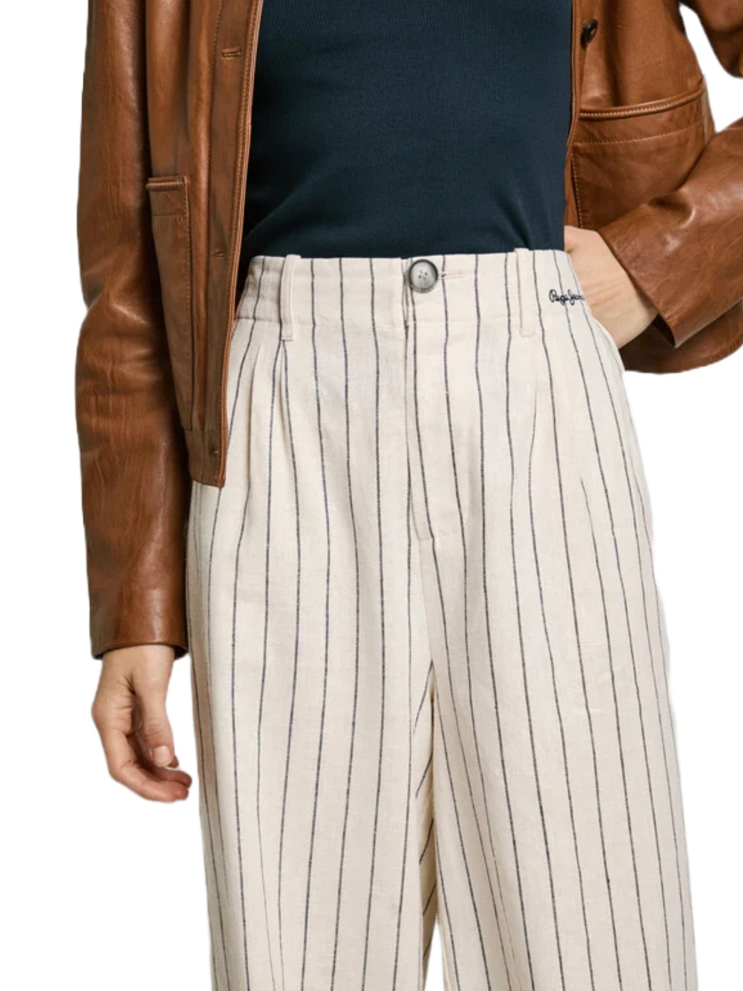 Pantaloni Avorio Pepe Jeans