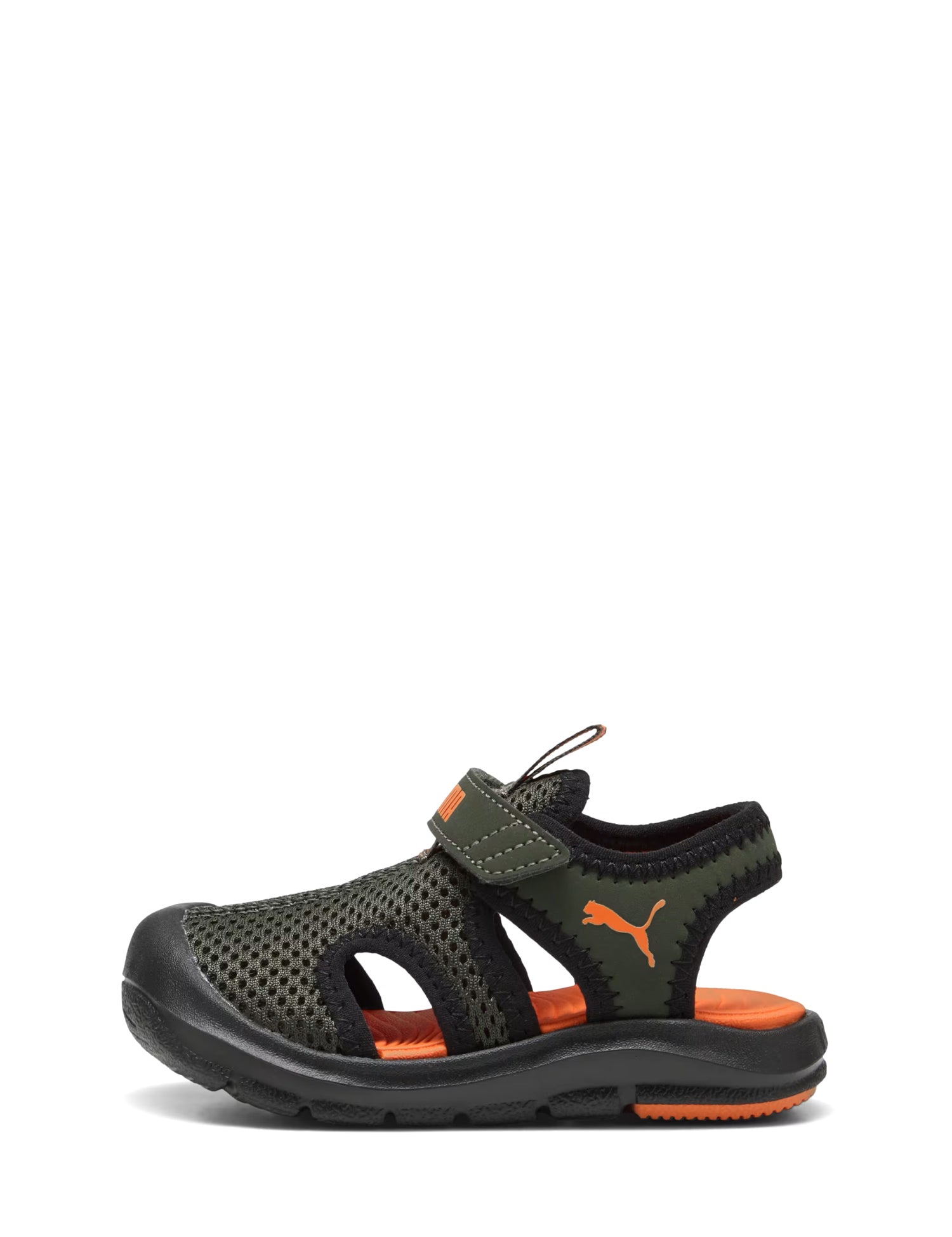 Sandali con strappi Verde Puma