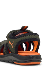 Sandali con strappi Verde Puma