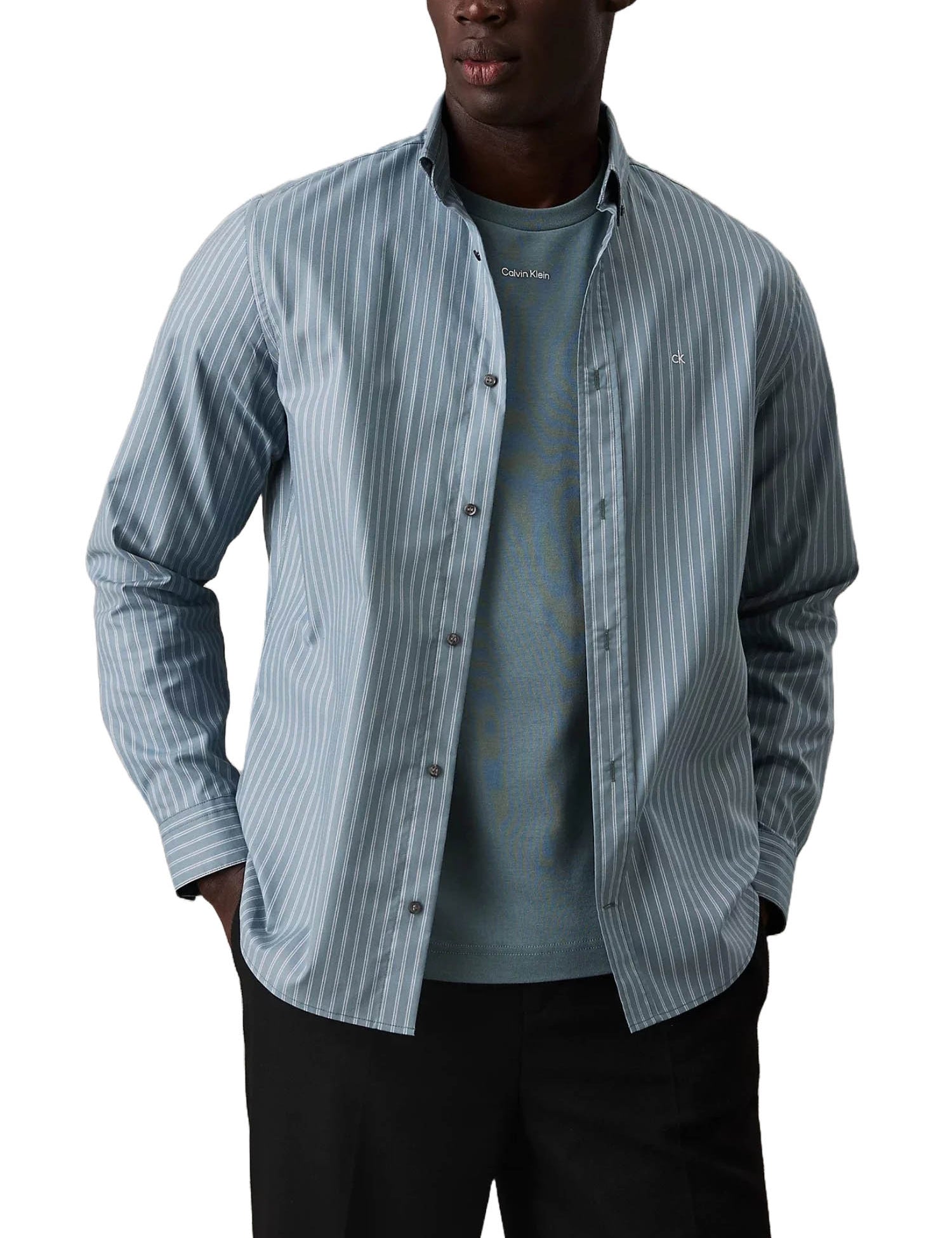 Camicie Blu Calvin Klein