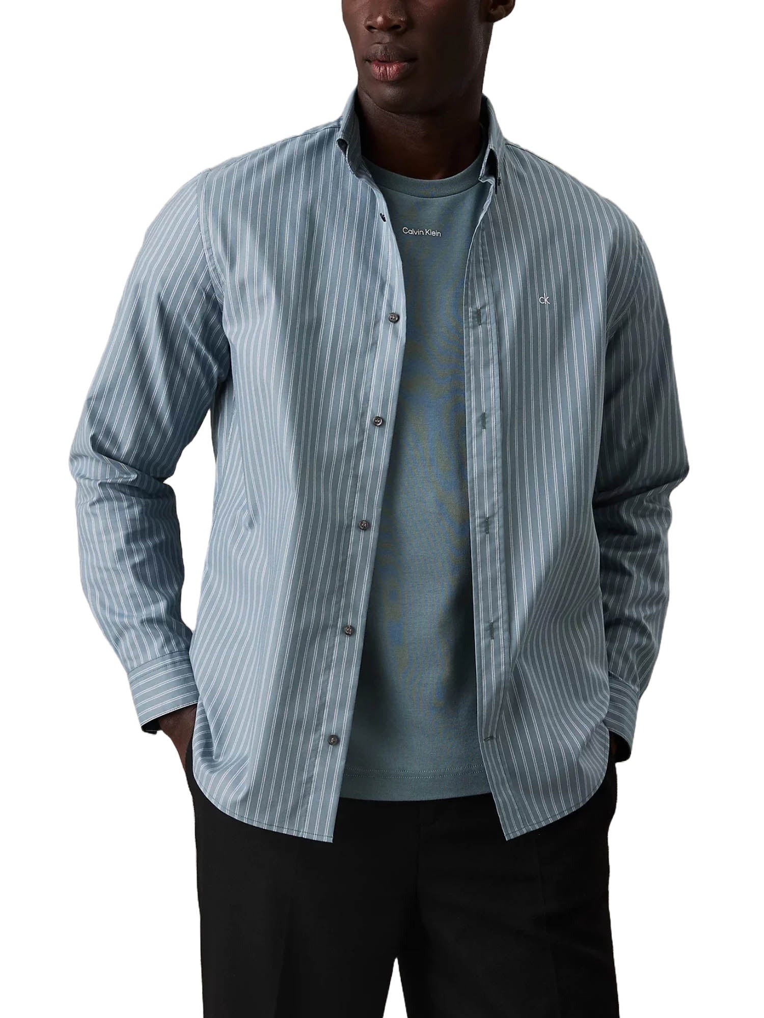 Camicie Blu Calvin Klein