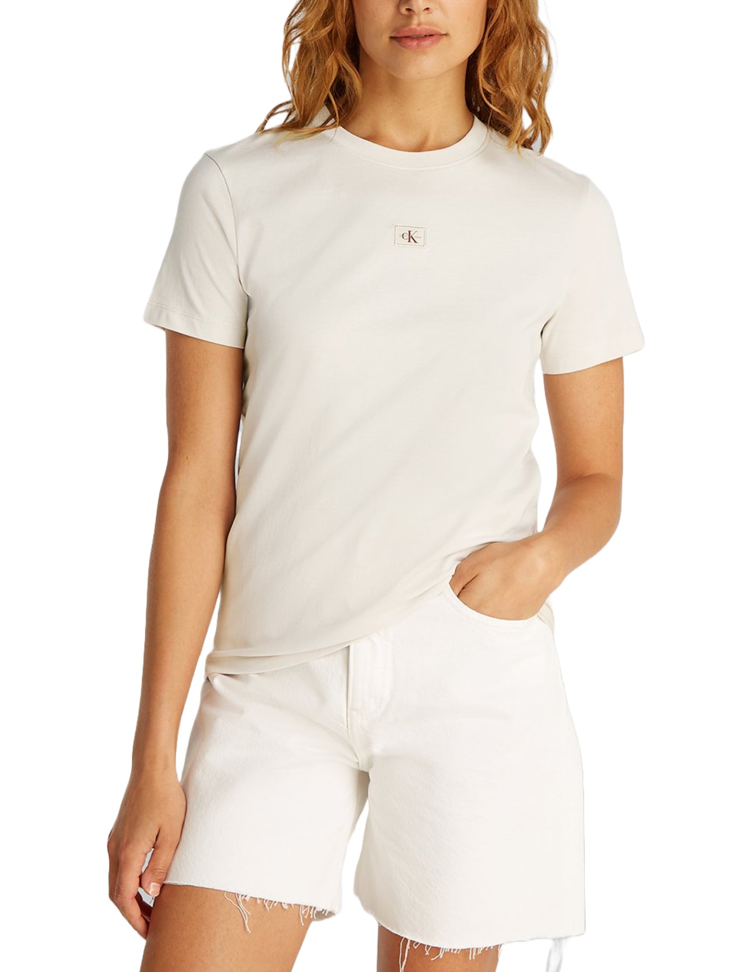 T-shirt Avorio Calvin Klein Jeans