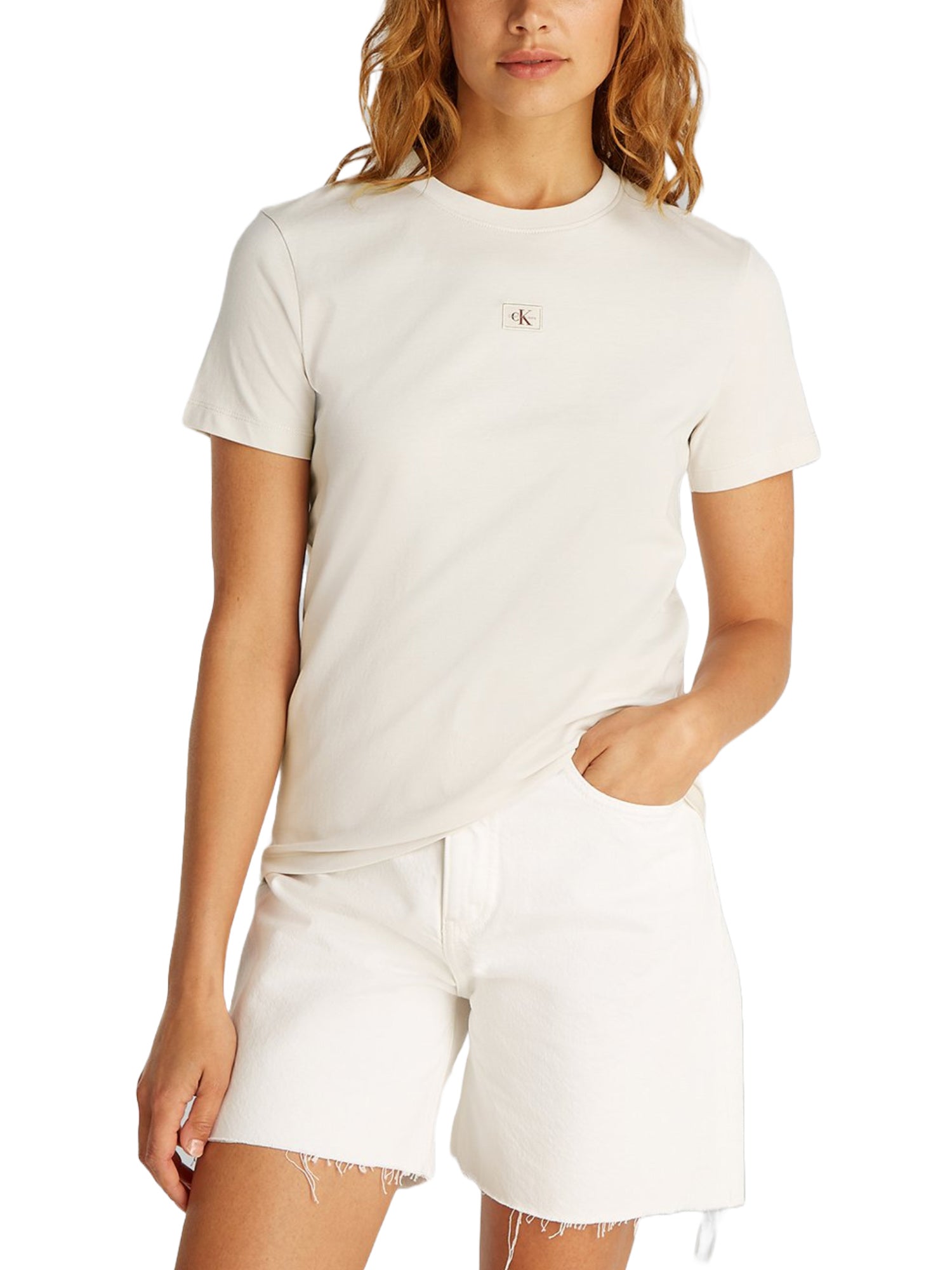 T-shirt Avorio Calvin Klein Jeans