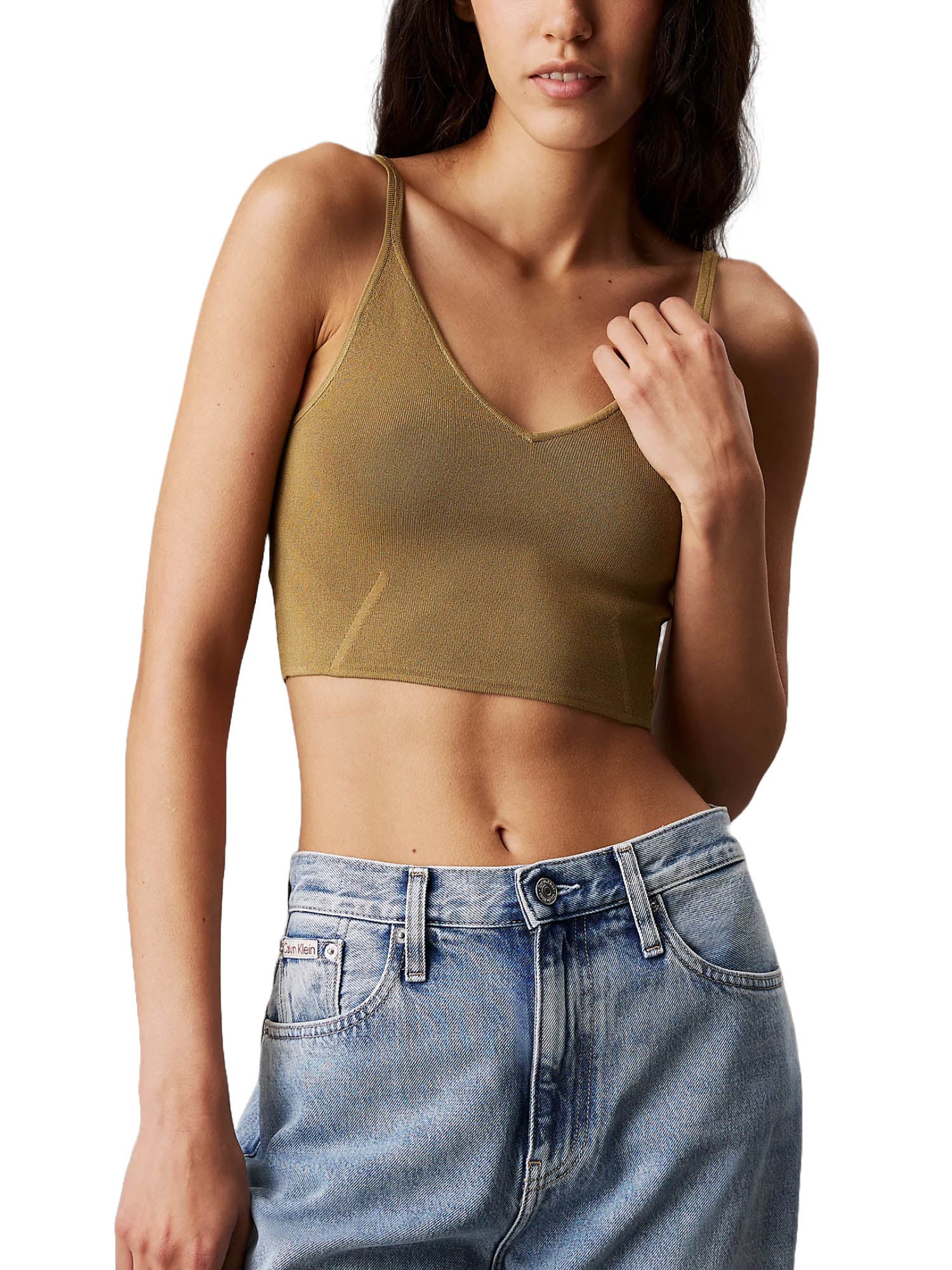 Top e canotte Verde Calvin Klein Jeans