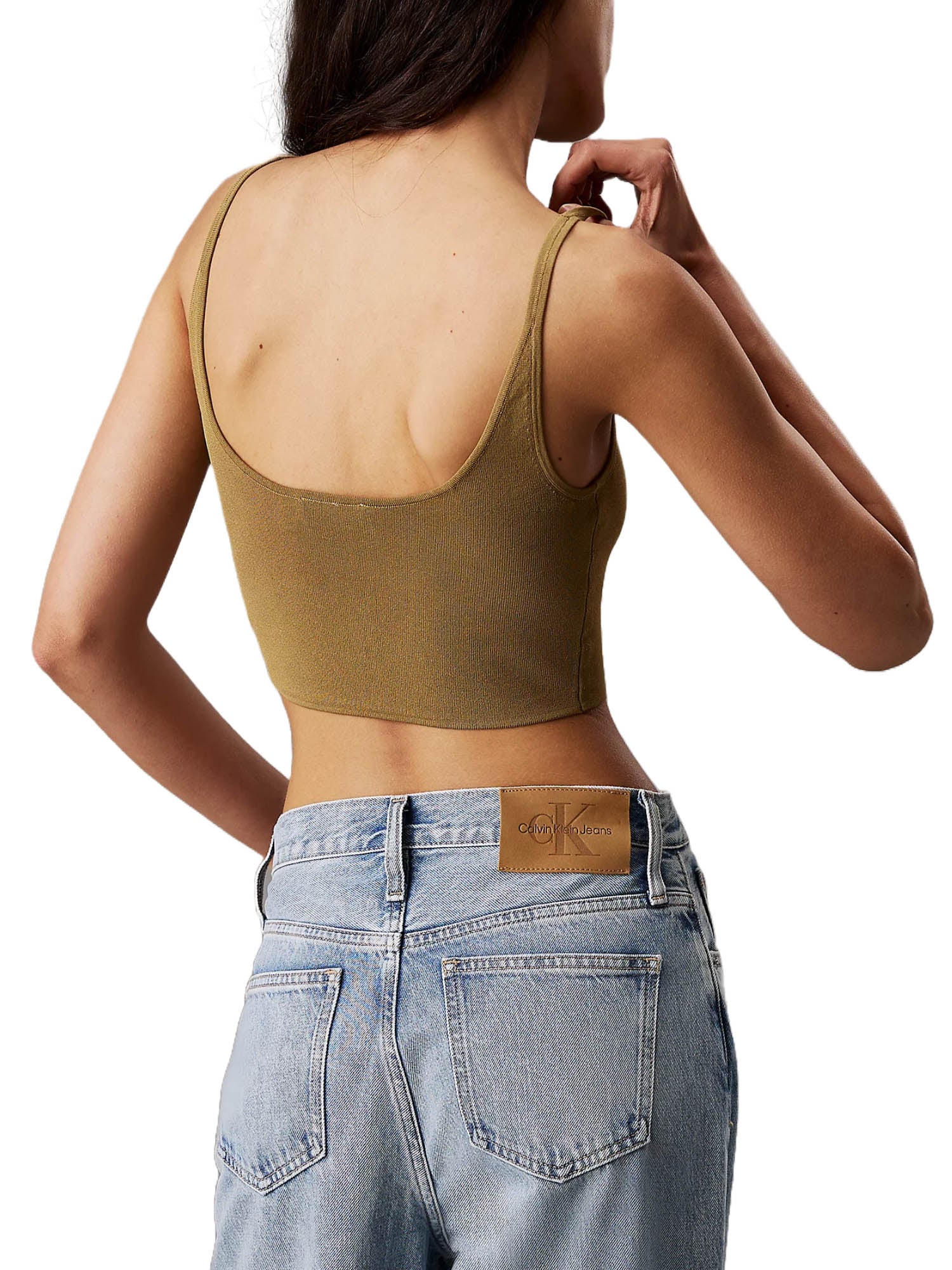 Top e canotte Verde Calvin Klein Jeans