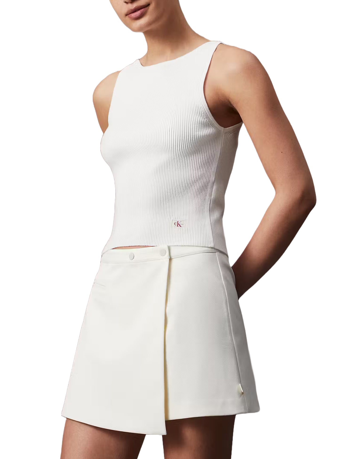 Canotte Avorio Calvin Klein Jeans