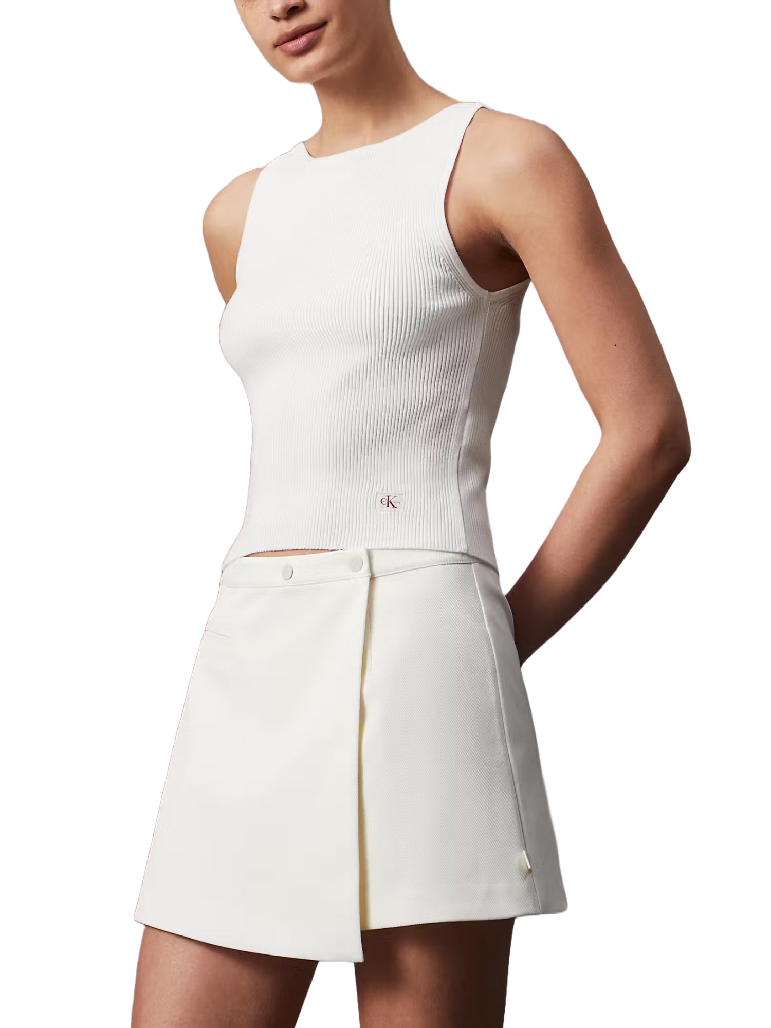 Canotte Avorio Calvin Klein Jeans