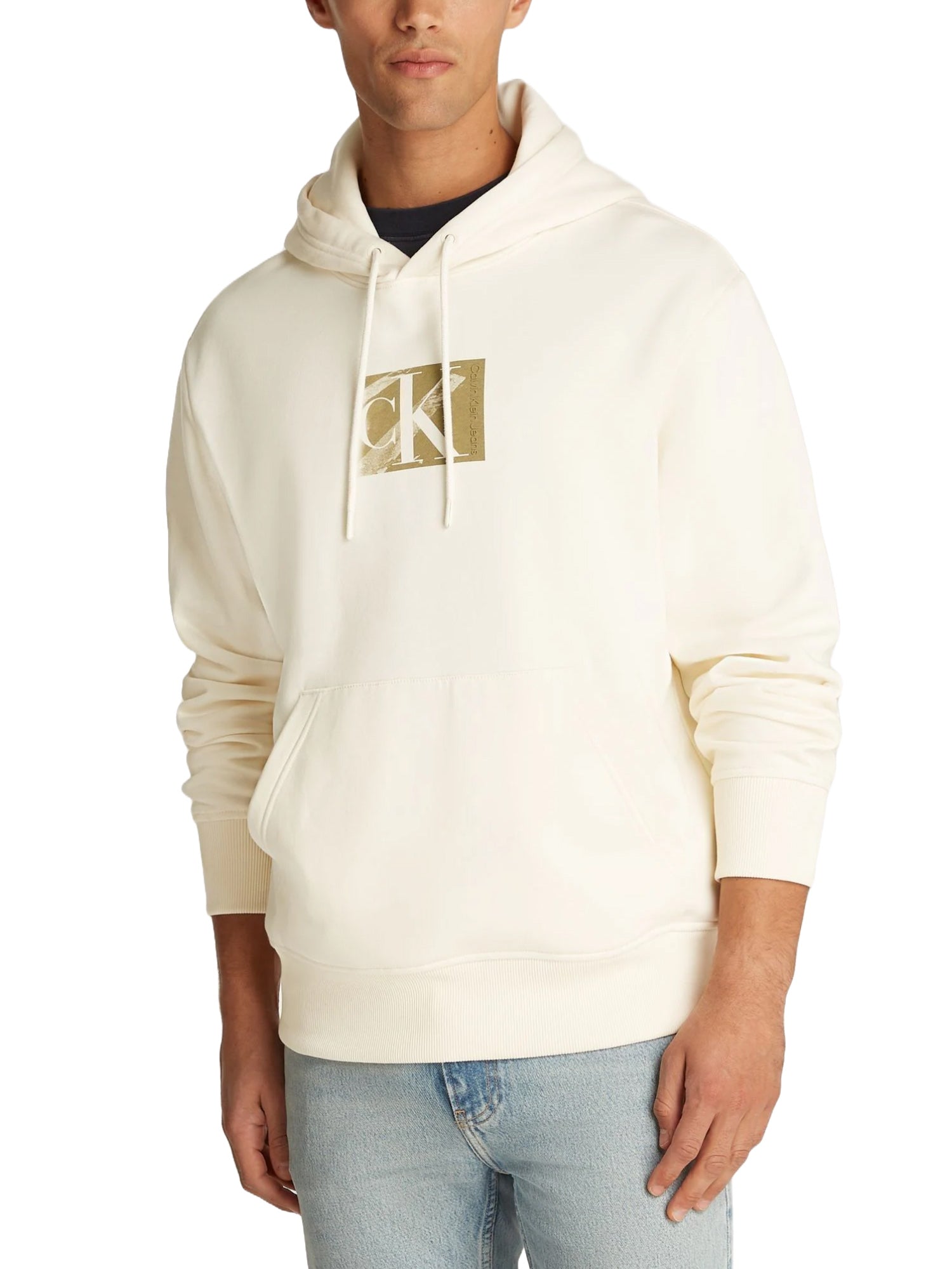 Felpe Avorio Calvin Klein Jeans