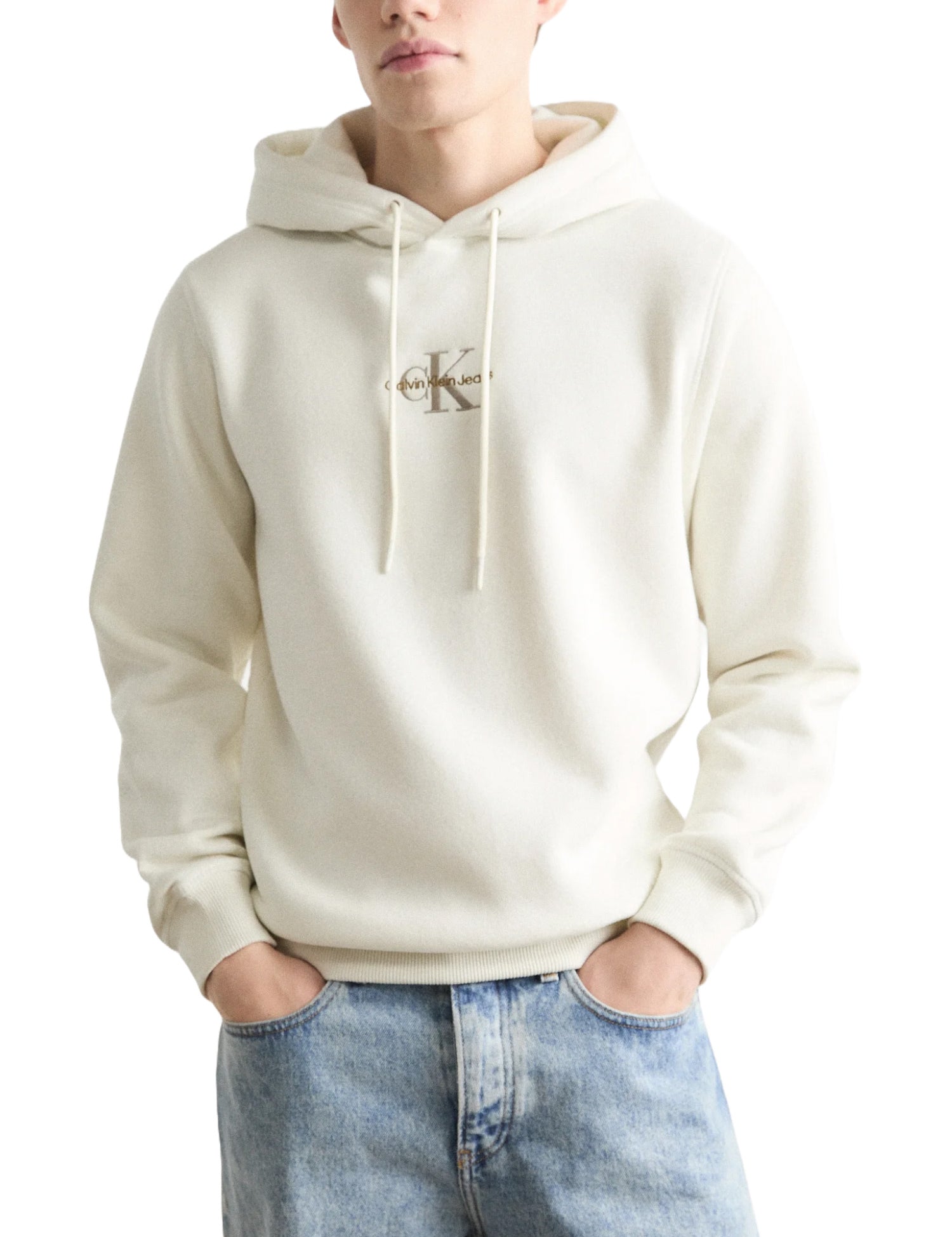 Felpe Avorio Calvin Klein Jeans
