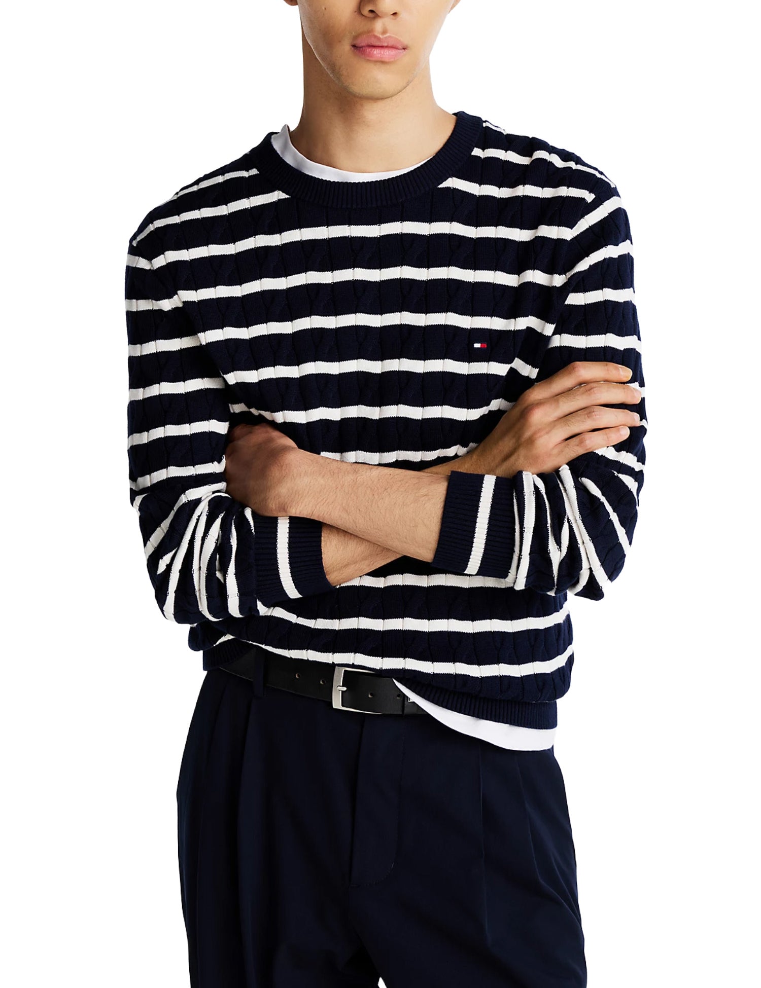 Maglioncini Blu Bianco Tommy Hilfiger