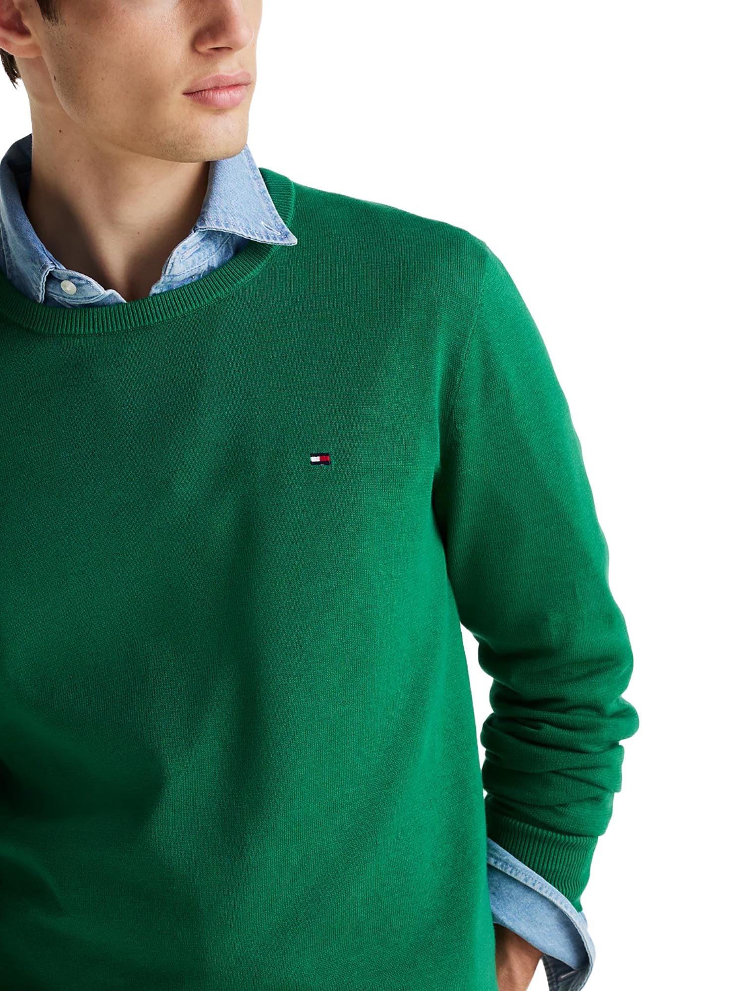 Maglioncini Verde Tommy Hilfiger