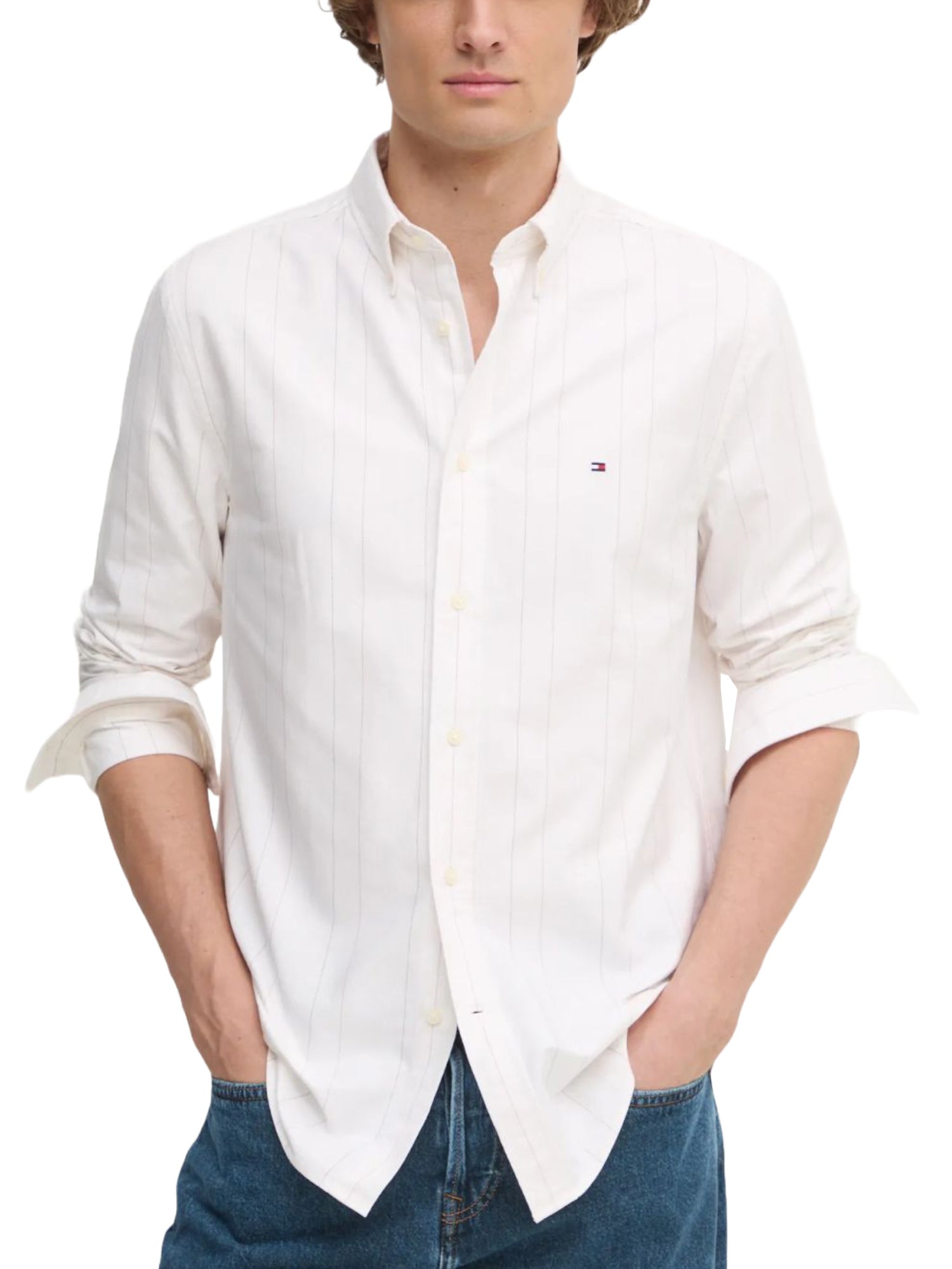 Camicie Bianco Tommy Hilfiger