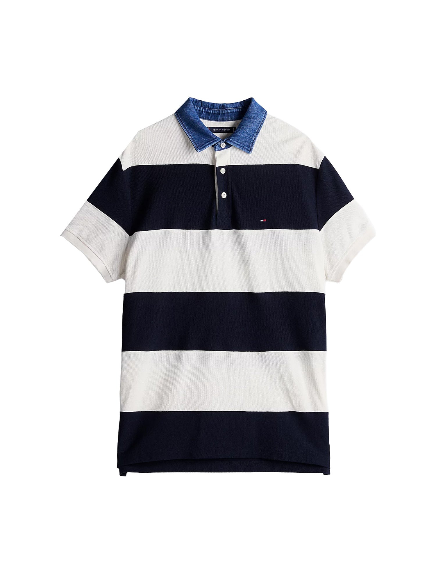 Polo Nero Bianco Tommy Hilfiger