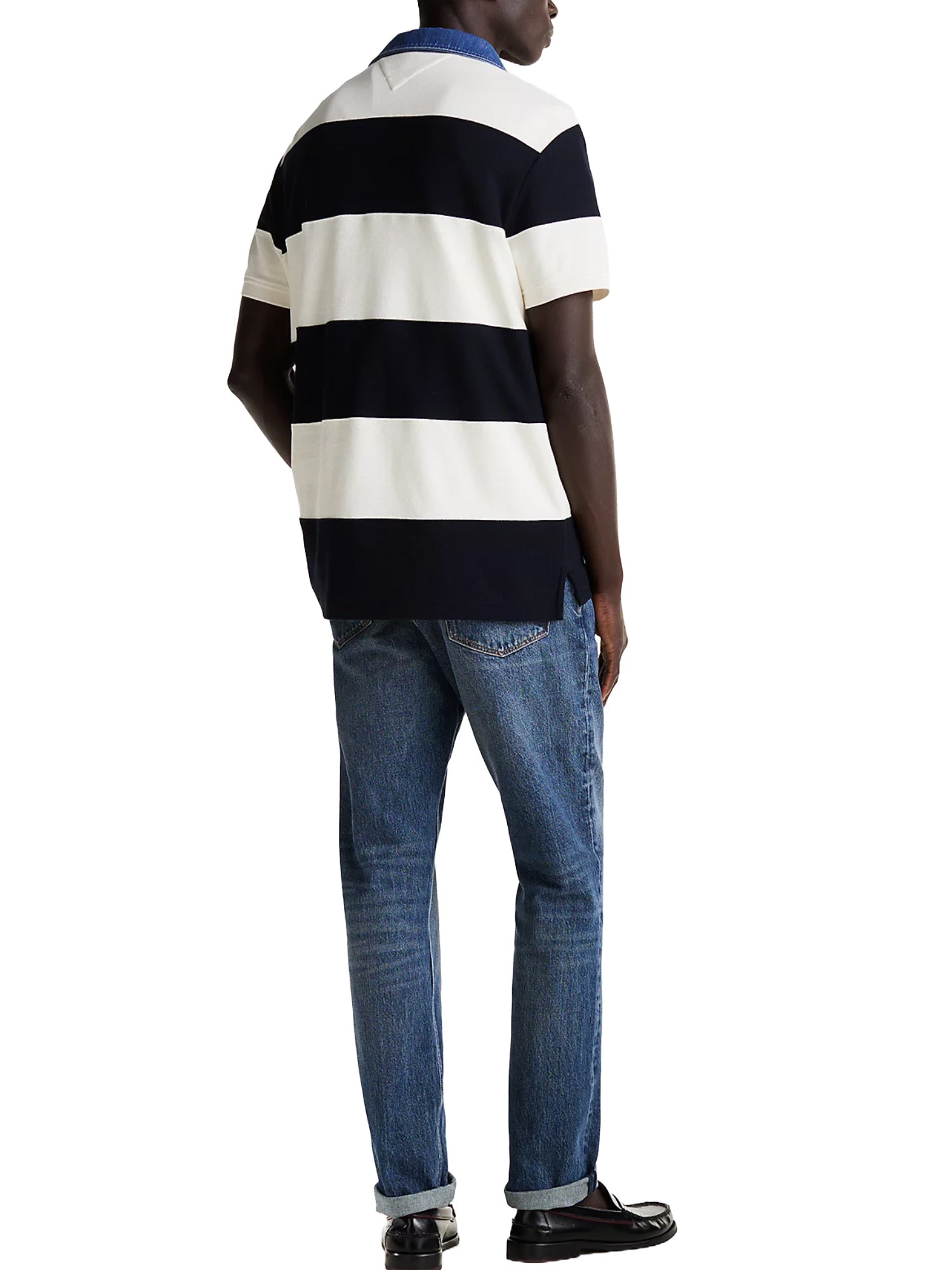 Polo Nero Bianco Tommy Hilfiger