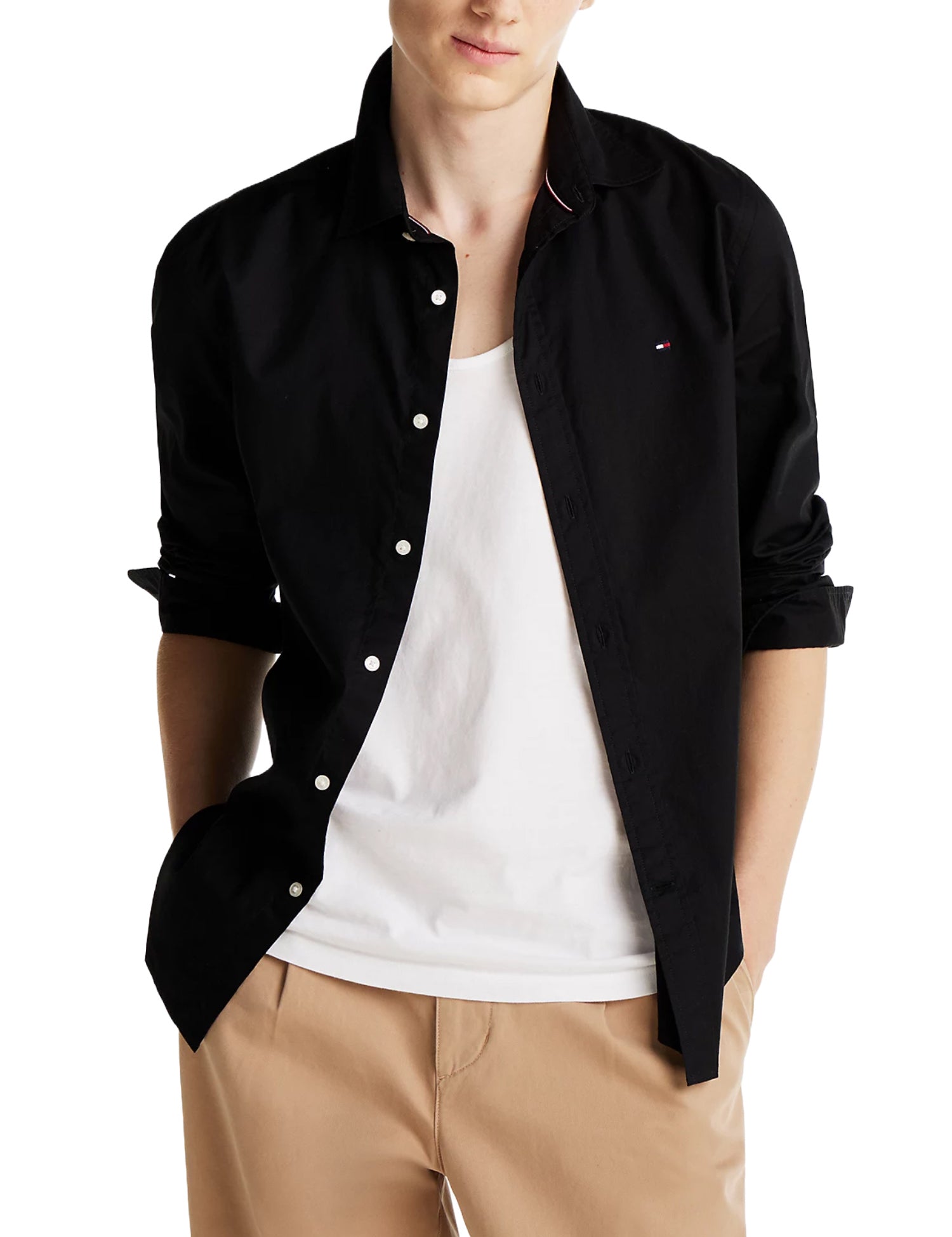 Camicie Nero Tommy Hilfiger