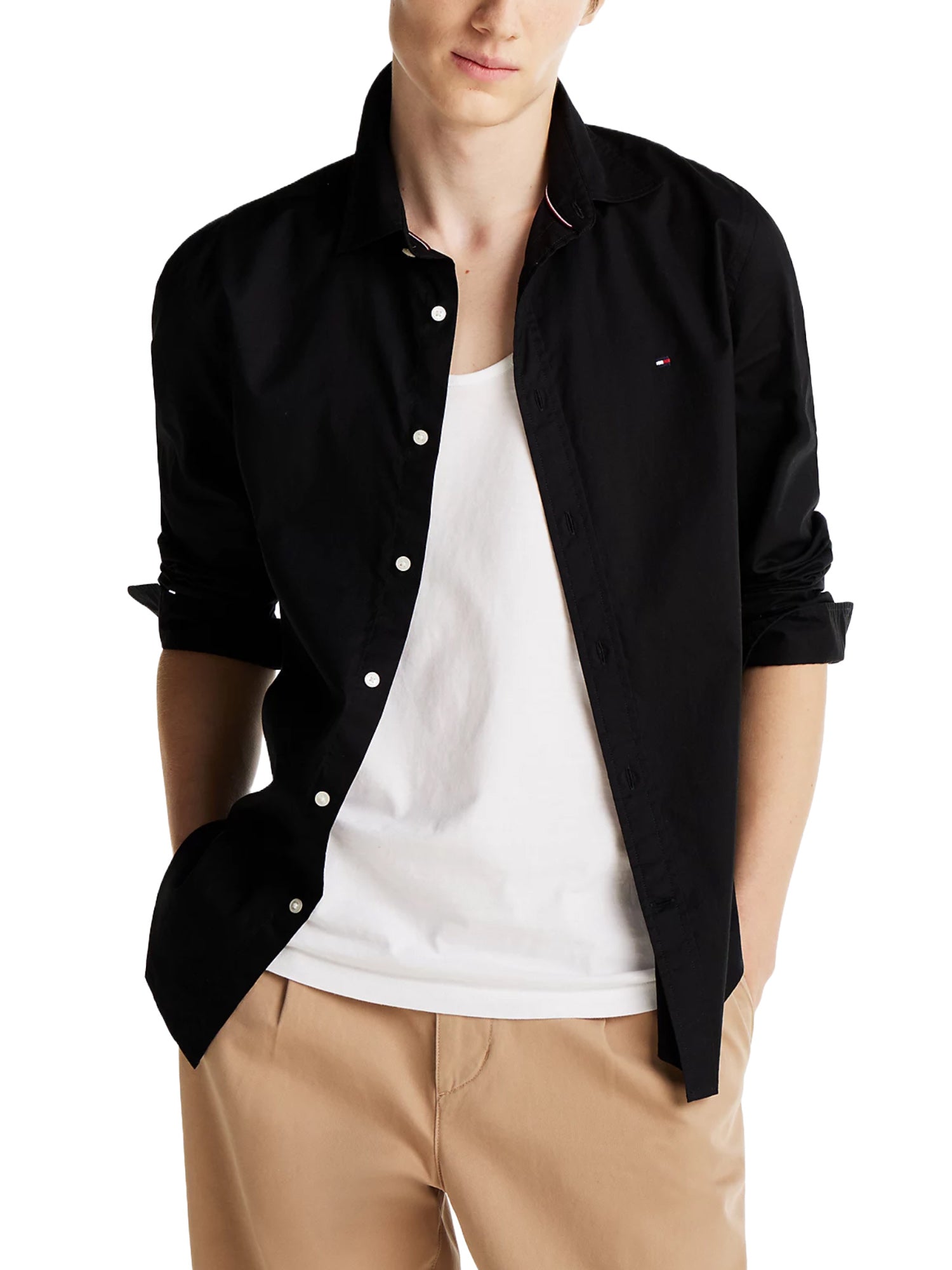 Camicie Nero Tommy Hilfiger