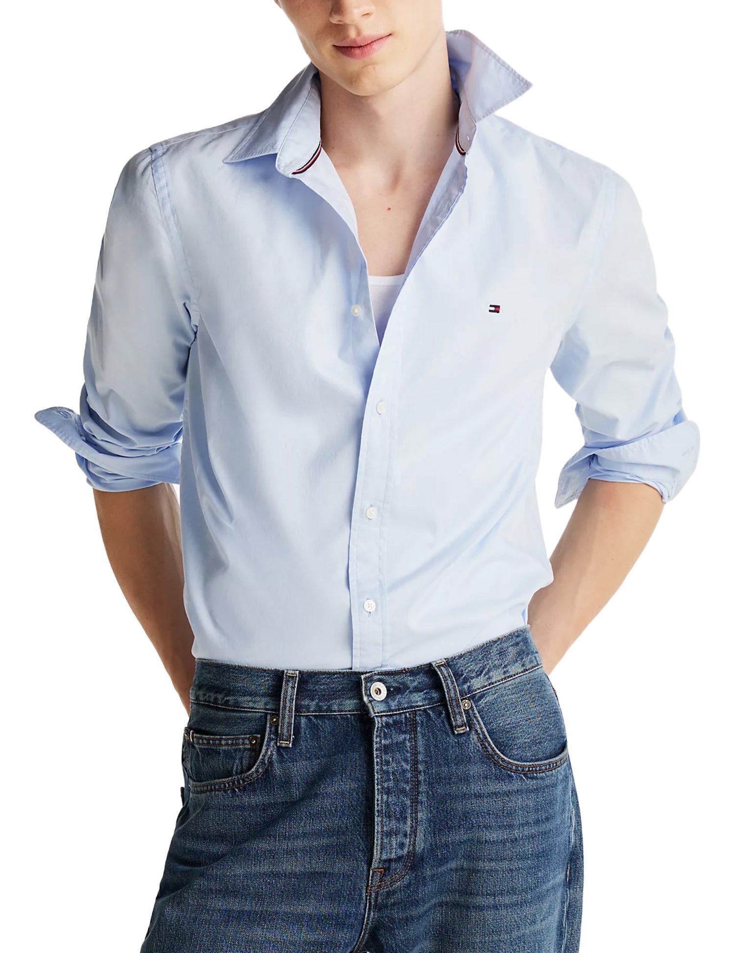 Camicie Celeste Tommy Hilfiger