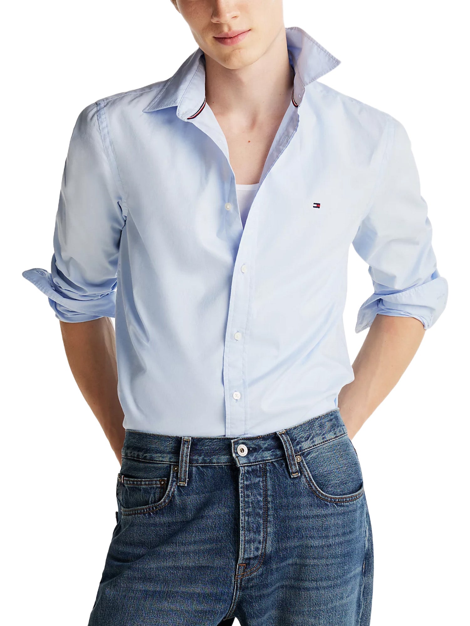 Camicie Celeste Tommy Hilfiger