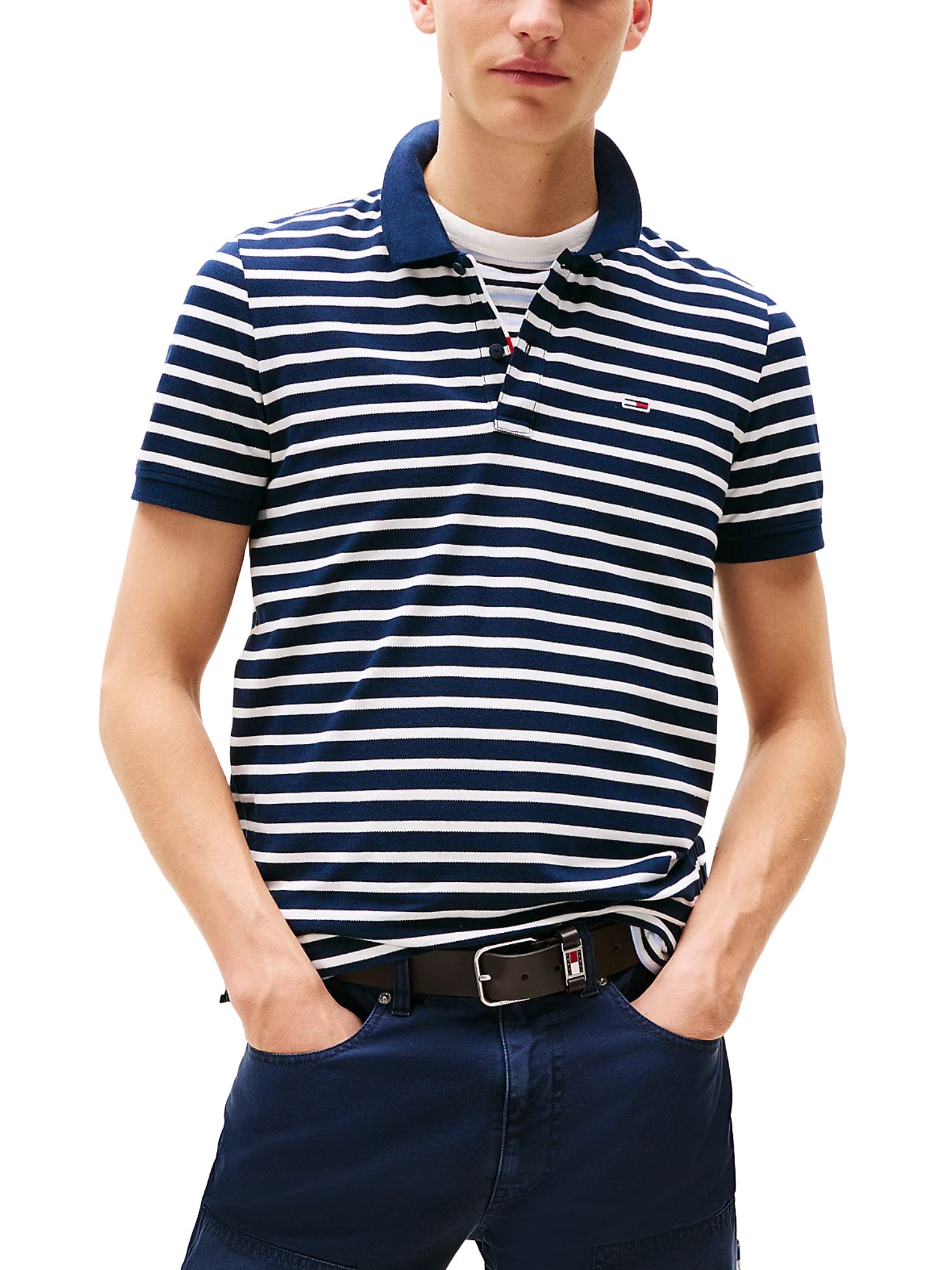 Polo Bianco Blu Tommy Jeans