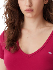 T-shirt Bordeaux Tommy Jeans