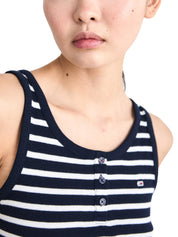 Canotte Blu Bianco Tommy Jeans